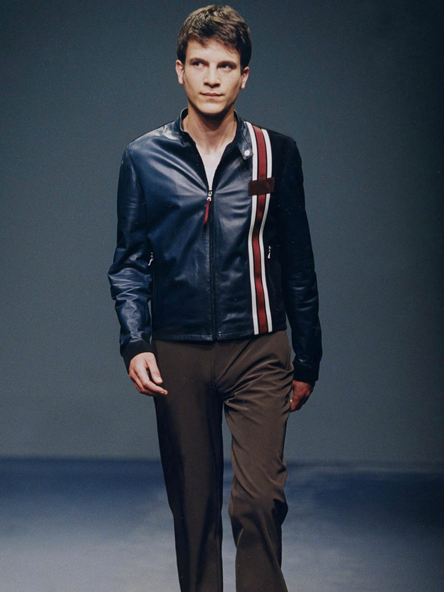 SS 00 Prada Leather & Suede Moto Jacket