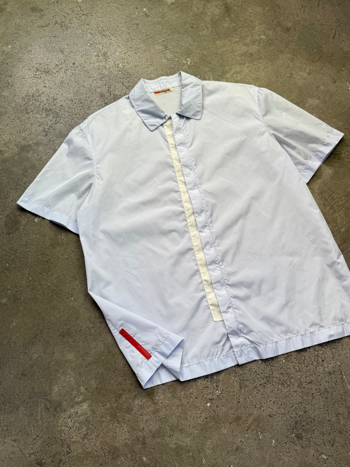 SS 99 Prada Sport Transparent Nylon Zip Shirt