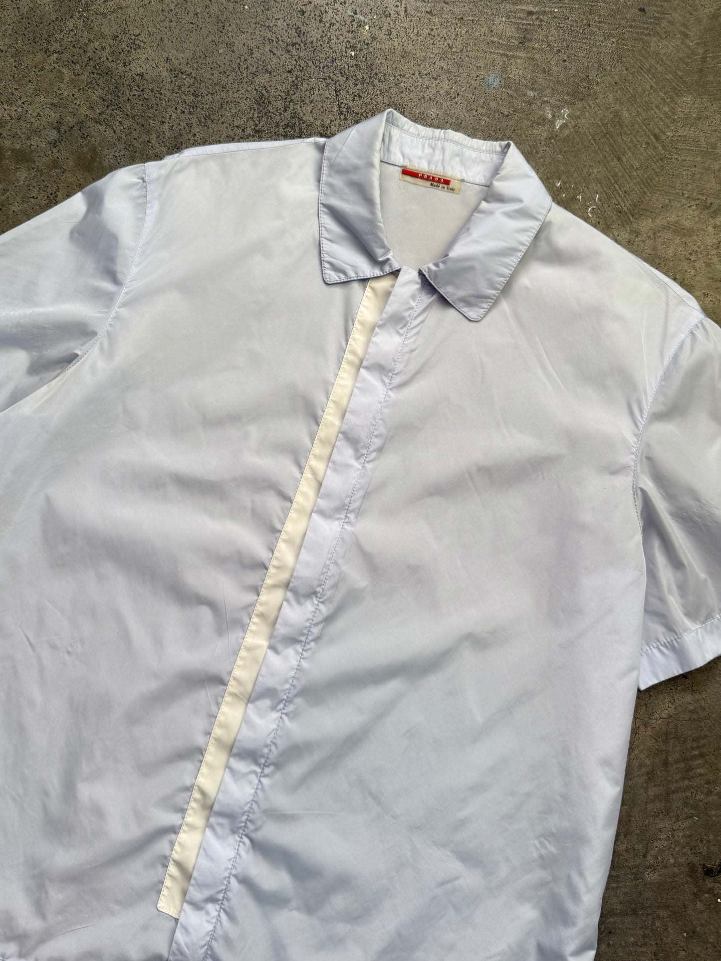 SS 99 Prada Sport Transparent Nylon Zip Shirt