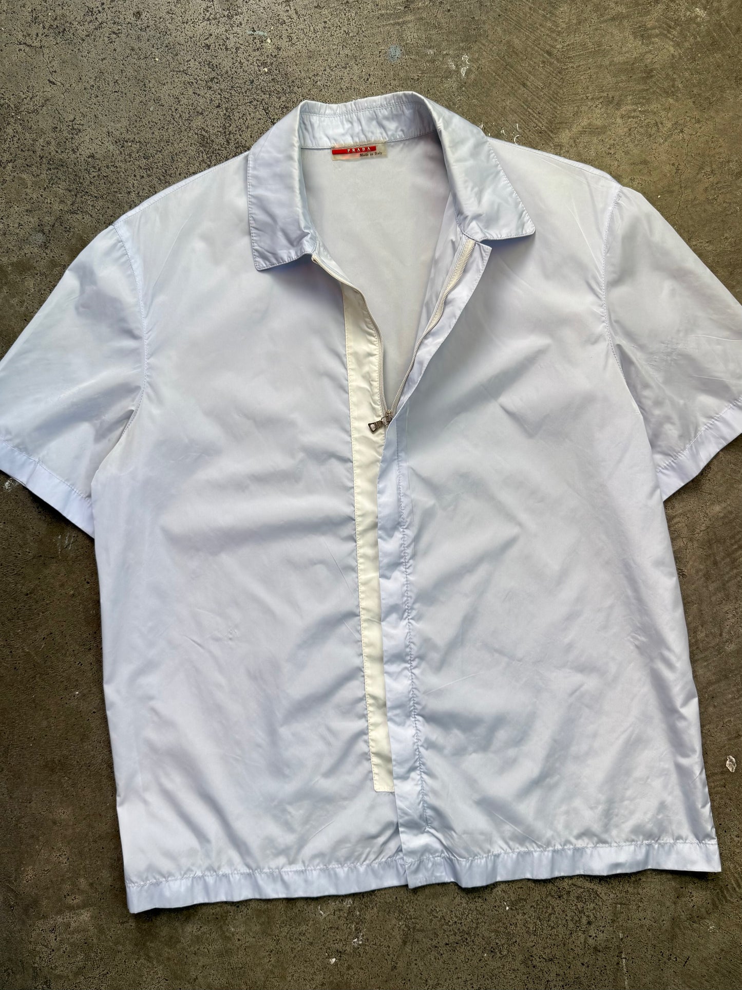 SS 99 Prada Sport Transparent Nylon Zip Shirt