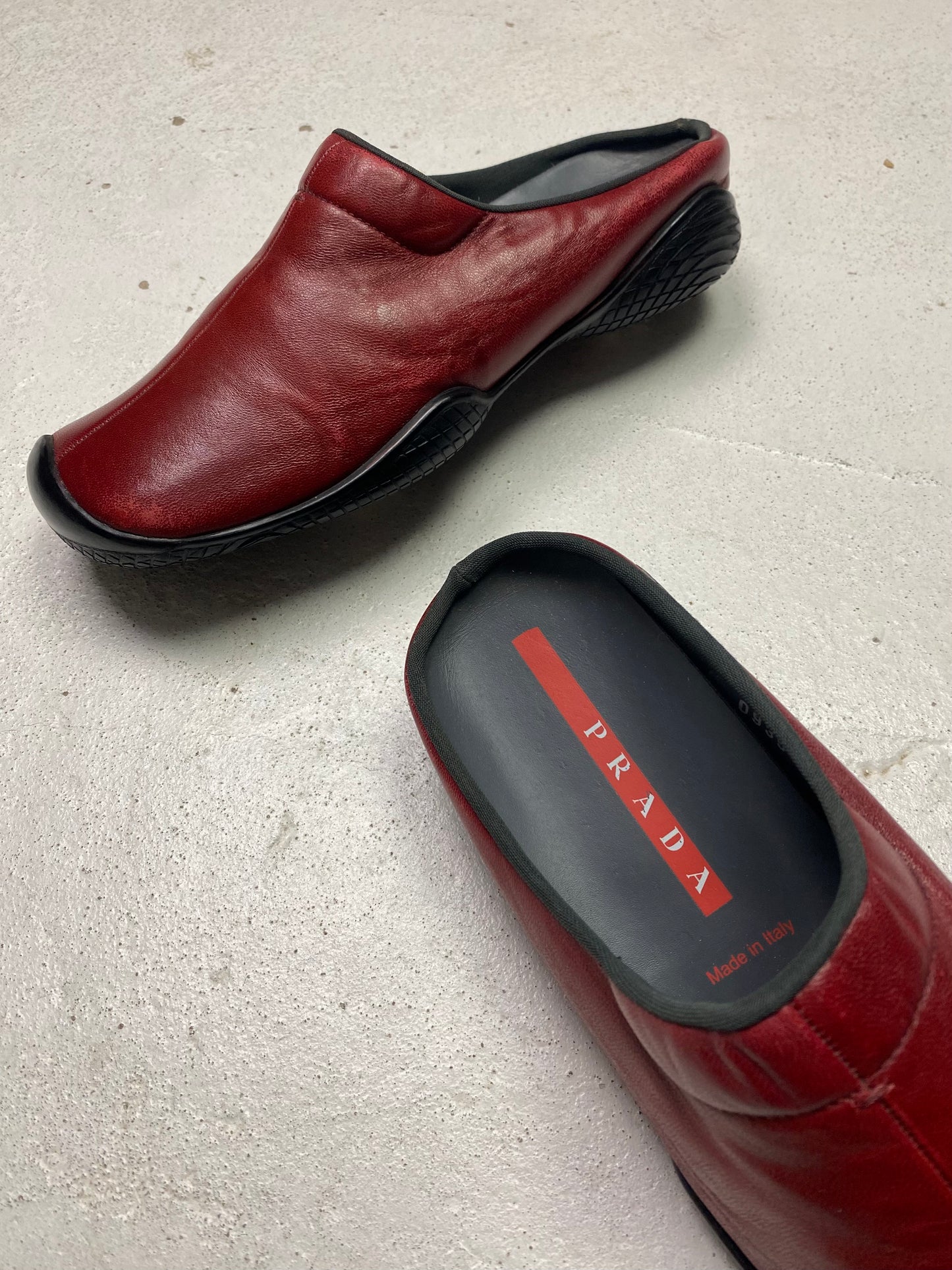 Prada Sport Leather Mules