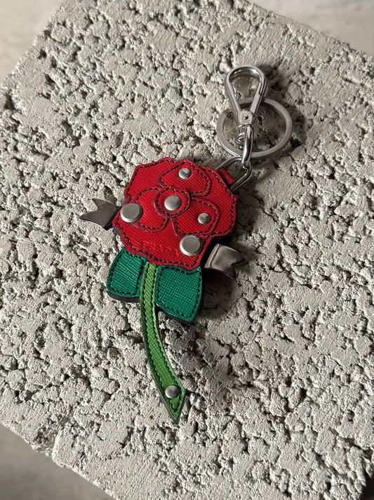 FW 04 Prada Rose Keychain