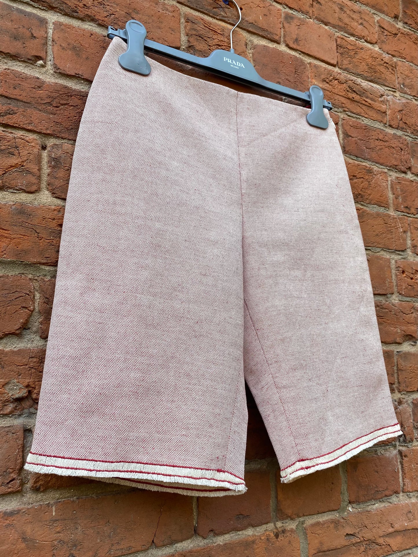 SS 99 Prada Linen Bermuda Shorts