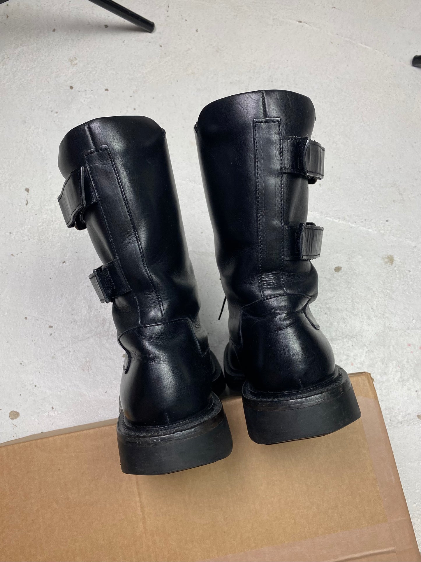 Prada buckle combat boots online