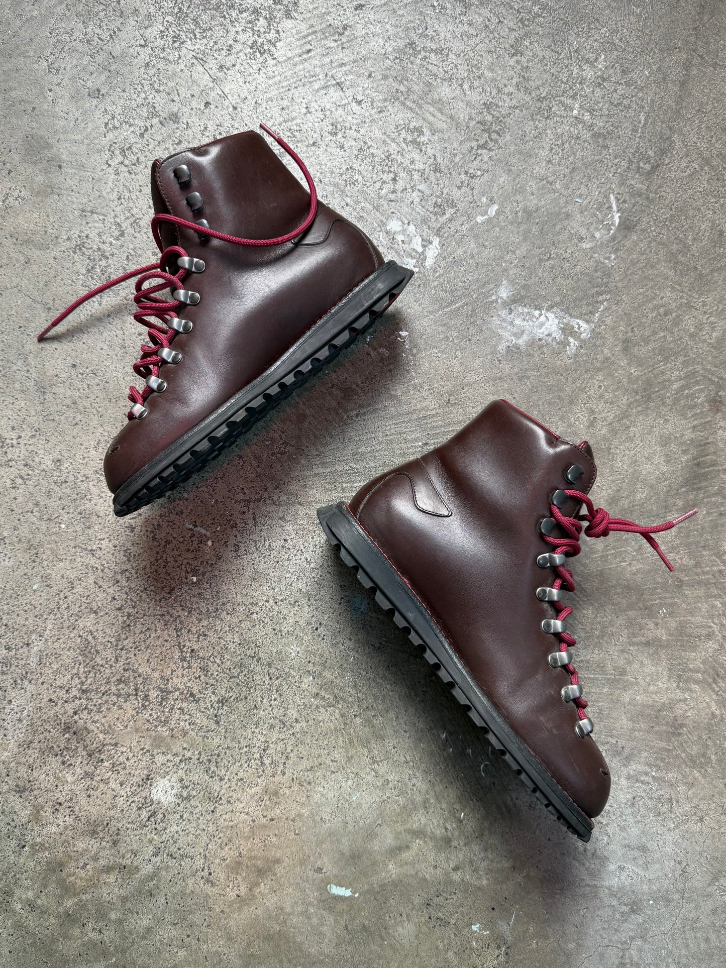Prada Sport Leather Hiking Boots