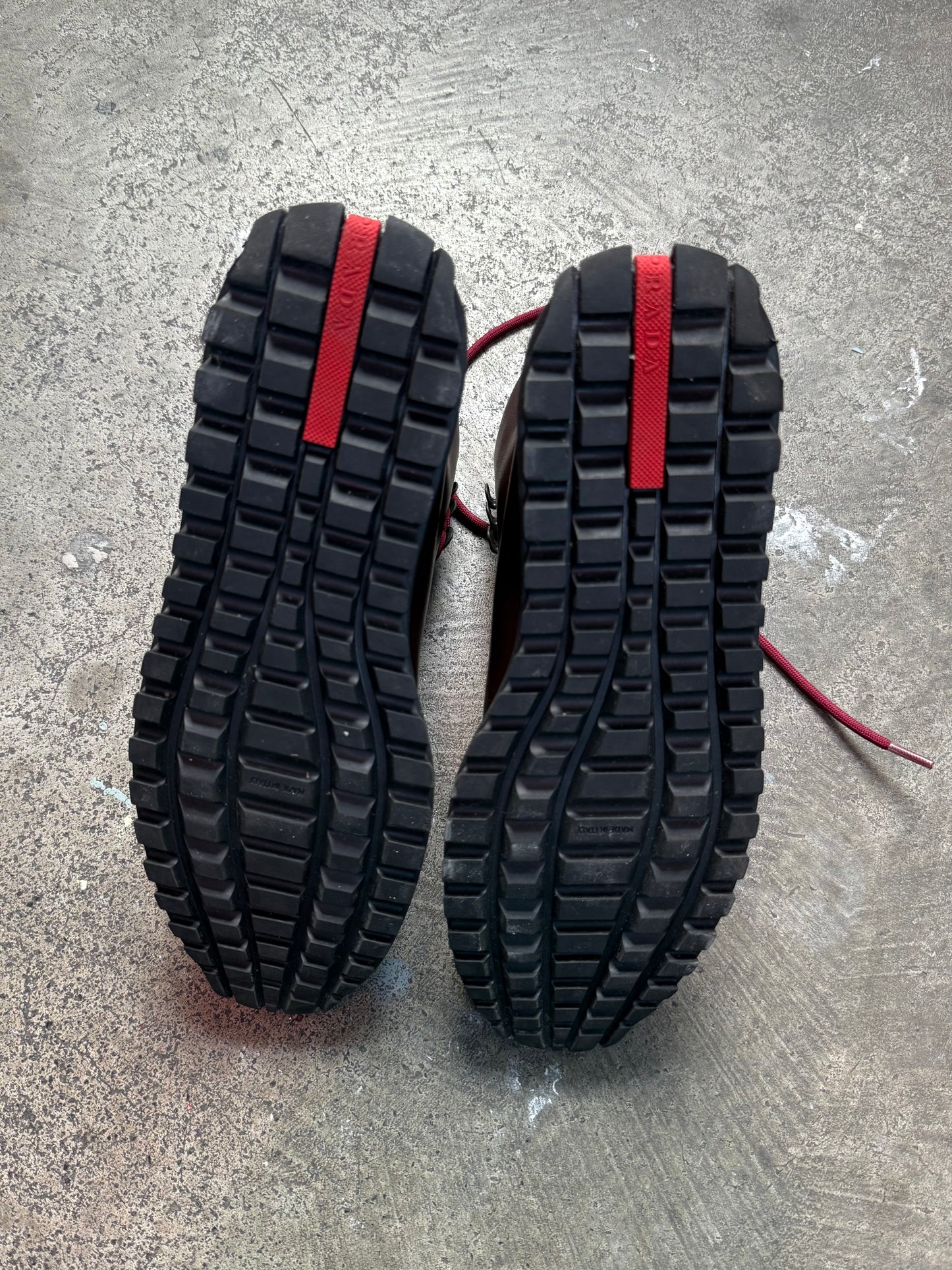 Prada Sport Leather Hiking Boots