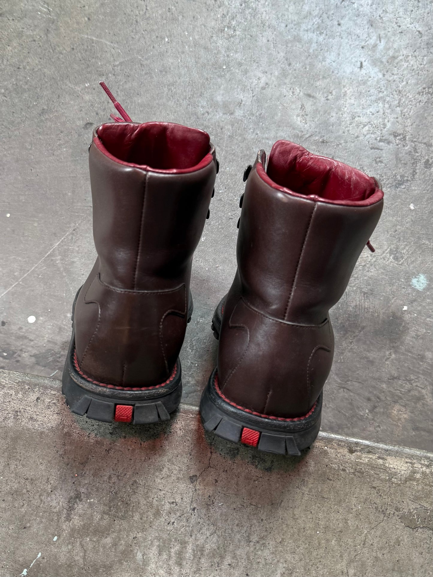 Prada Sport Leather Hiking Boots