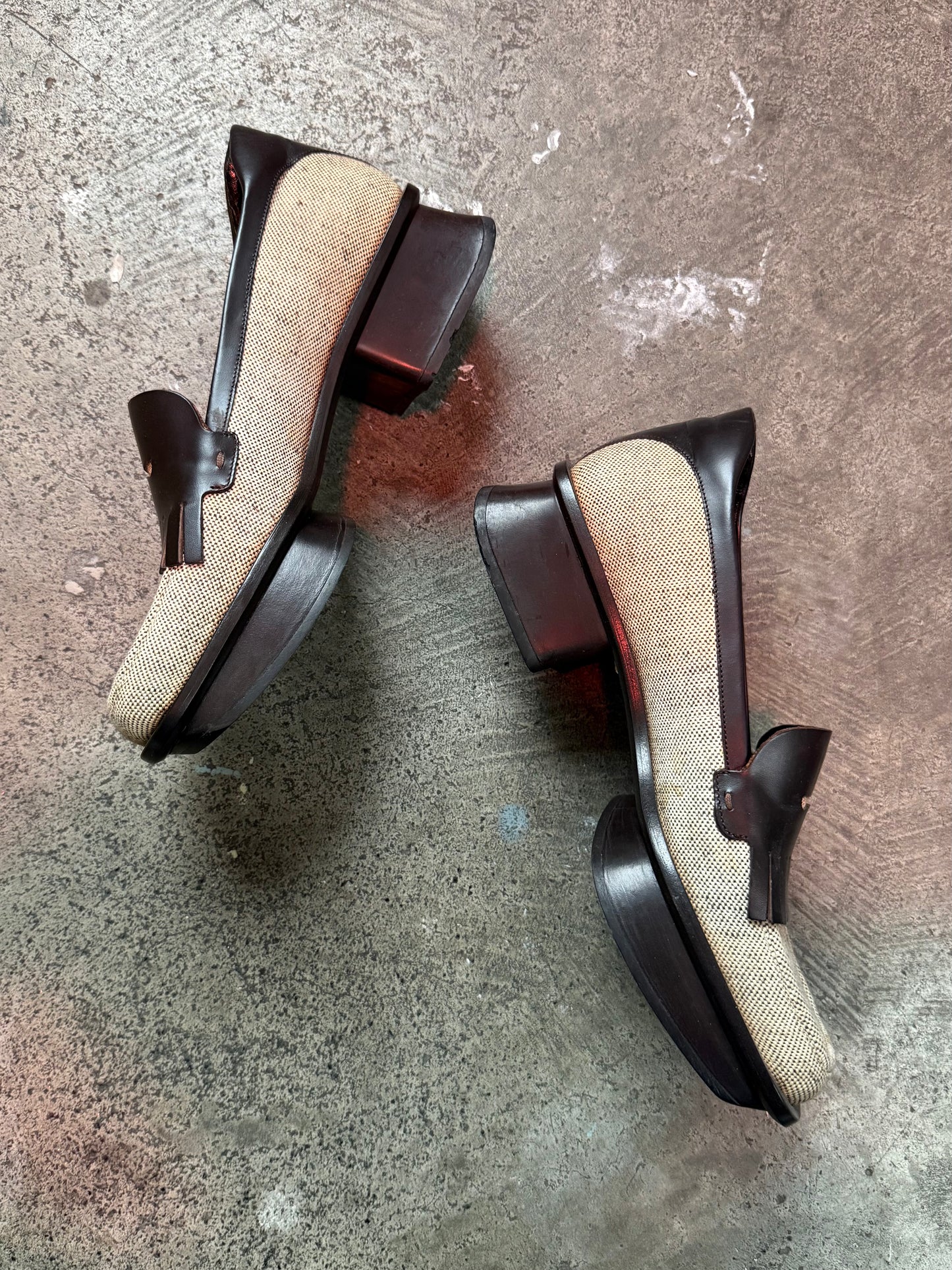 SS 99 Prada Sport Linen Split Sole Loafers