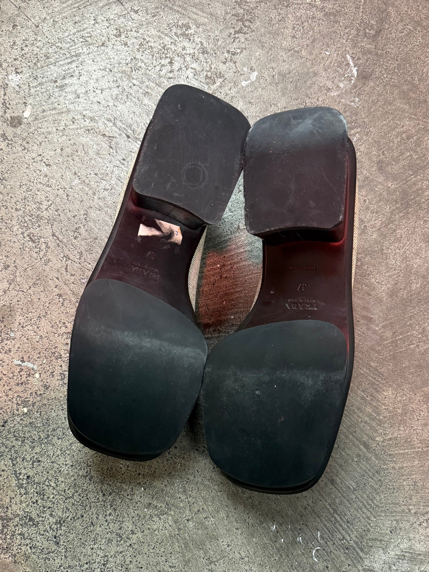 SS 99 Prada Sport Linen Split Sole Loafers