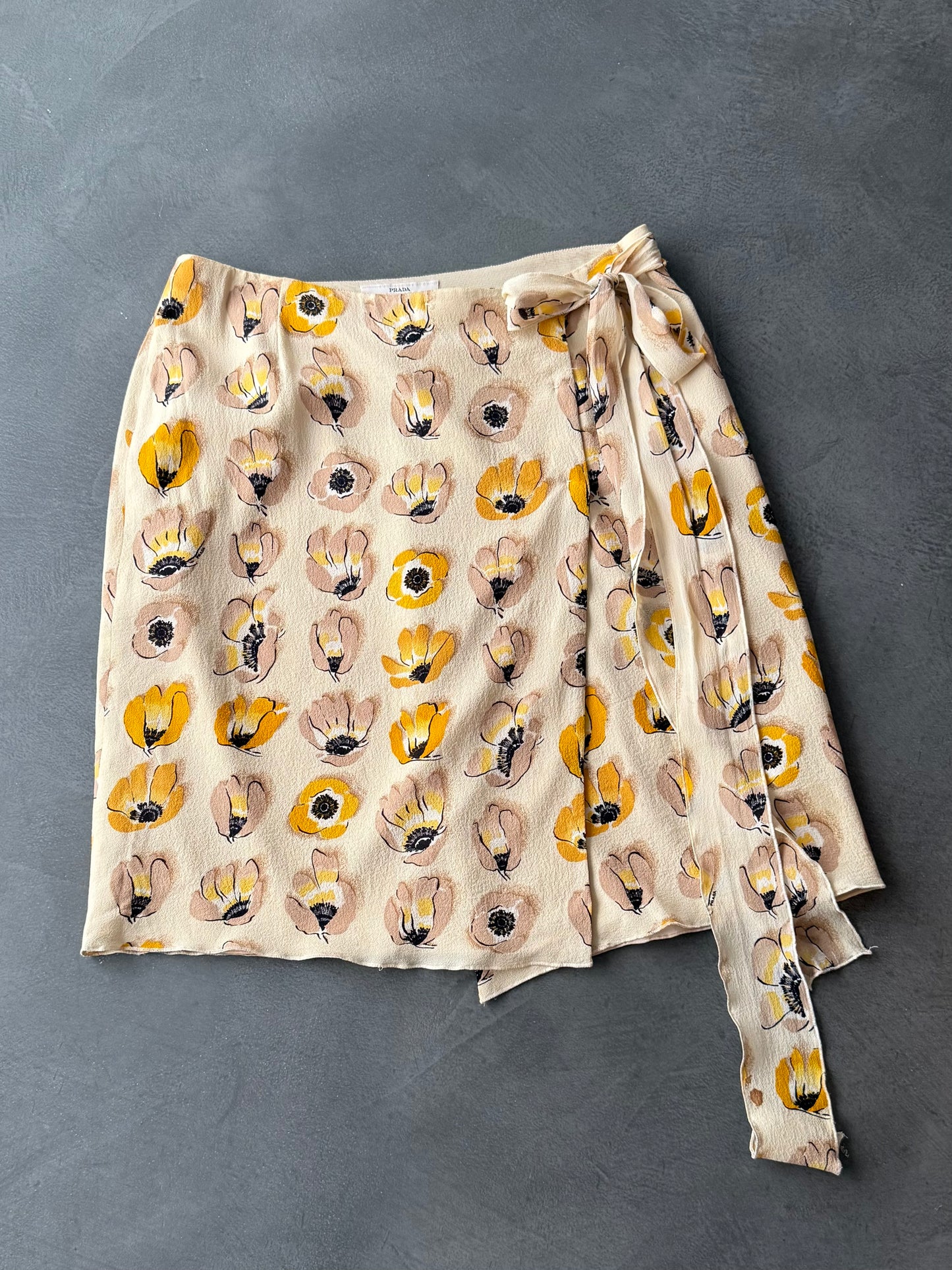 FW 00 Prada Silk Wrap Skirt