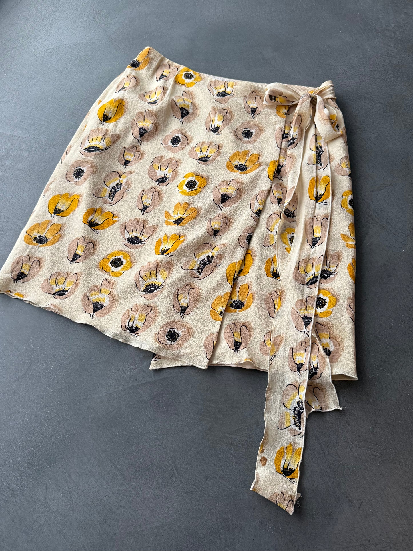 FW 00 Prada Silk Wrap Skirt
