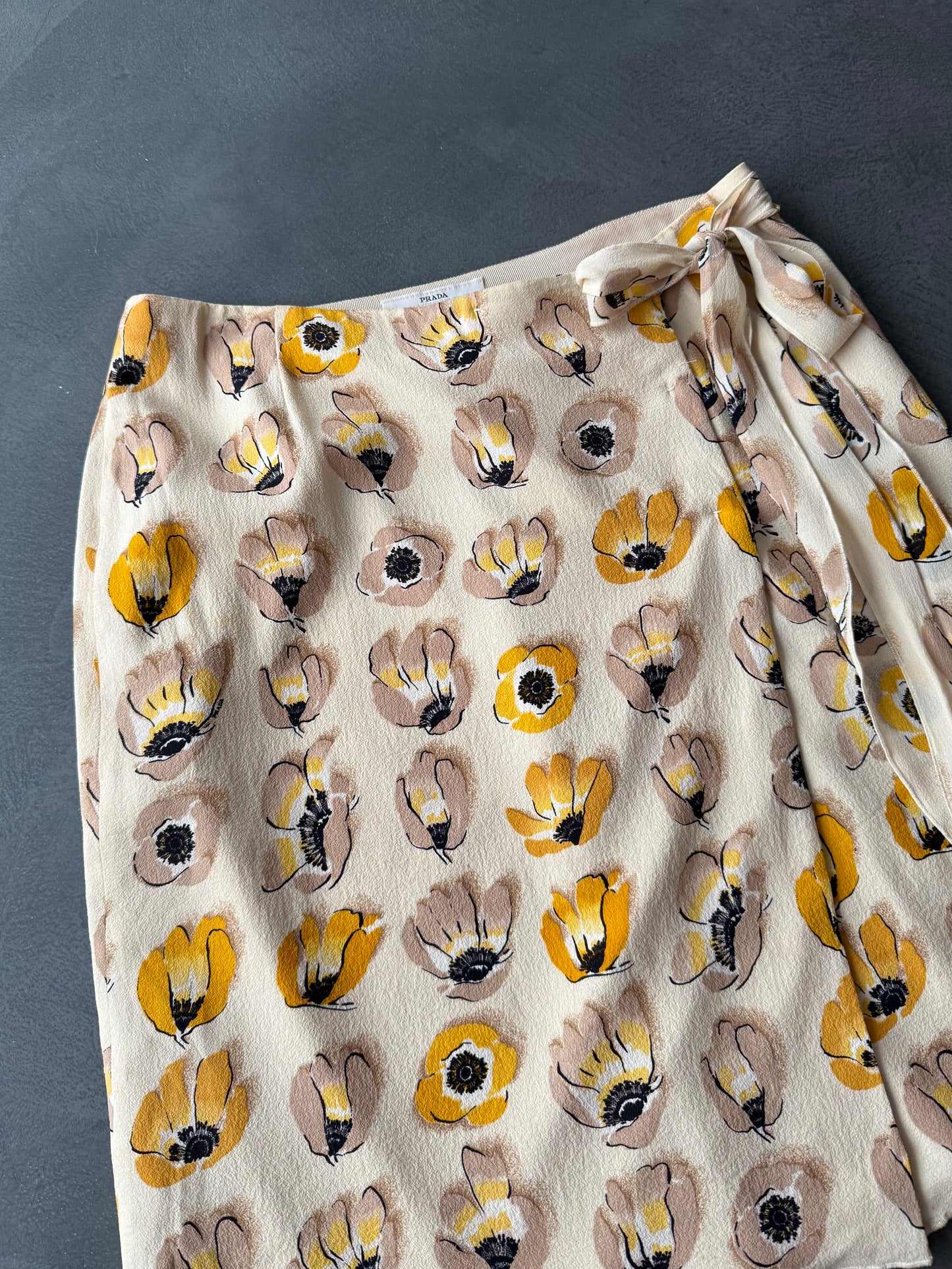 FW 00 Prada Silk Wrap Skirt