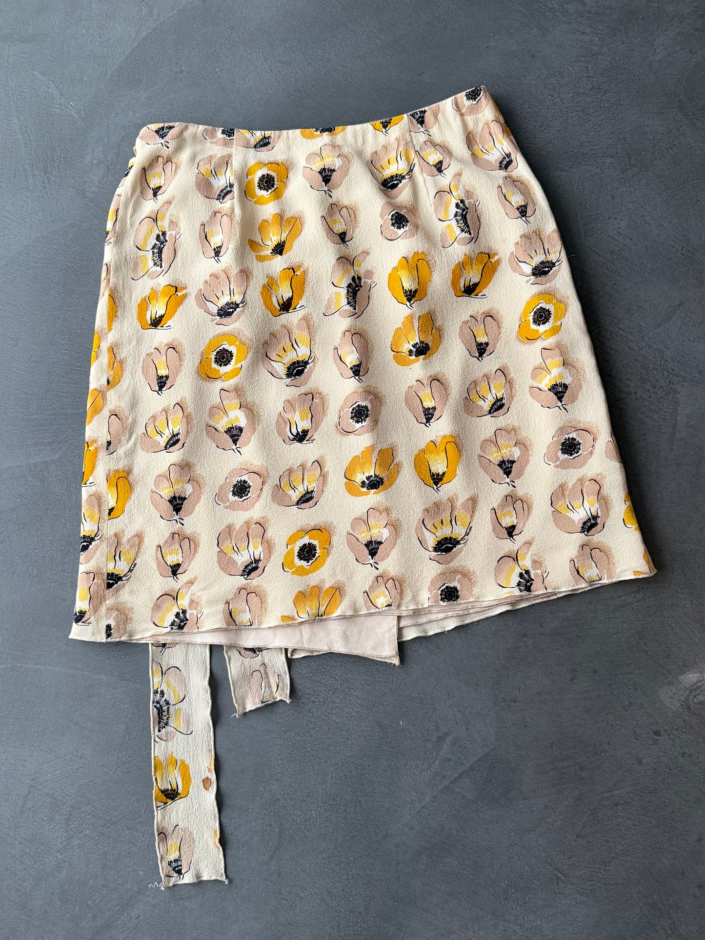 FW 00 Prada Silk Wrap Skirt