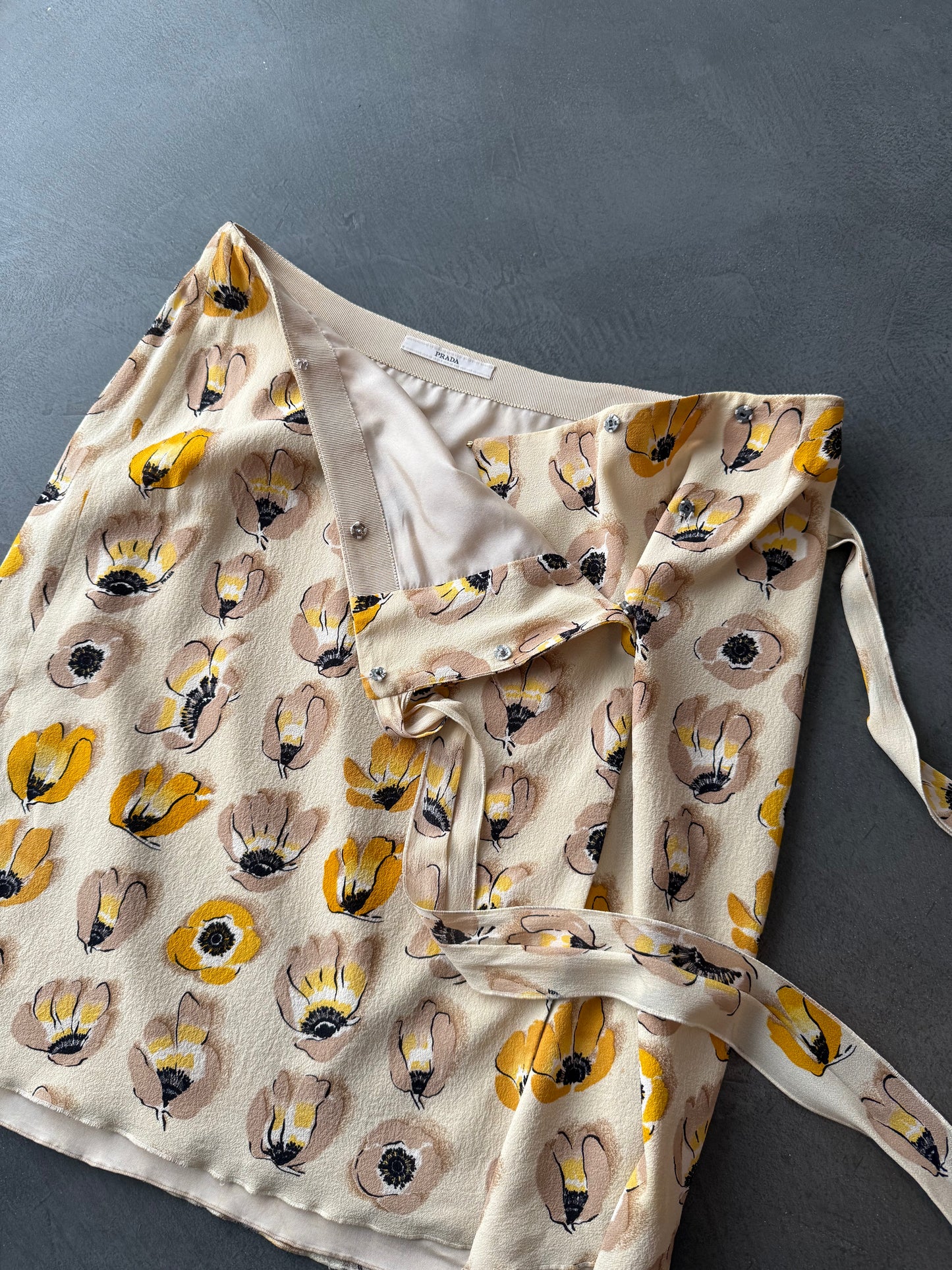 FW 00 Prada Silk Wrap Skirt