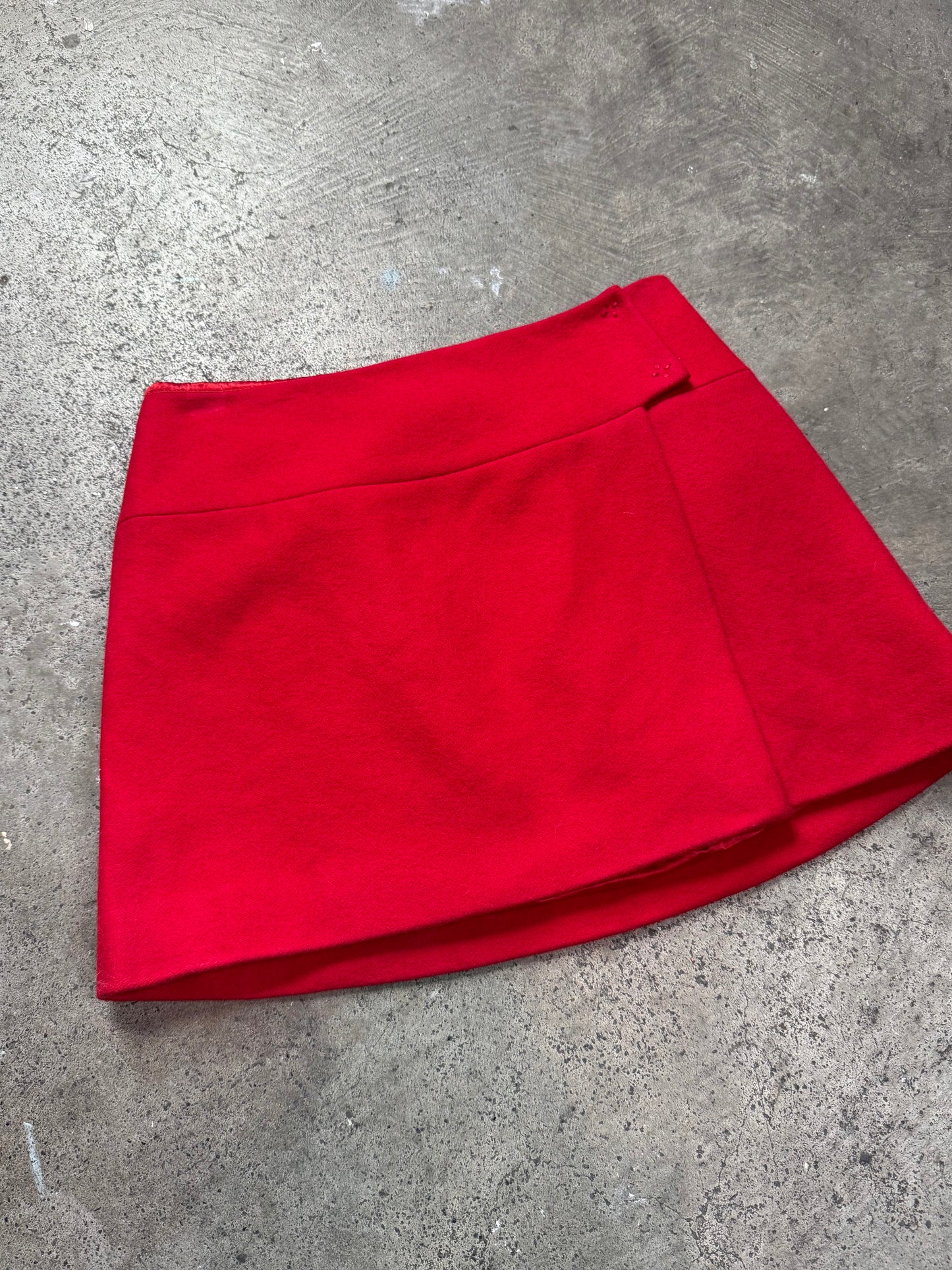 FW 98 Miu Miu Wool Mini Skirt