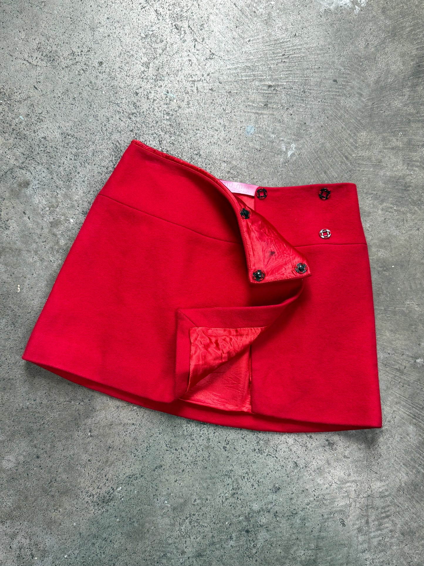 FW 98 Miu Miu Wool Mini Skirt