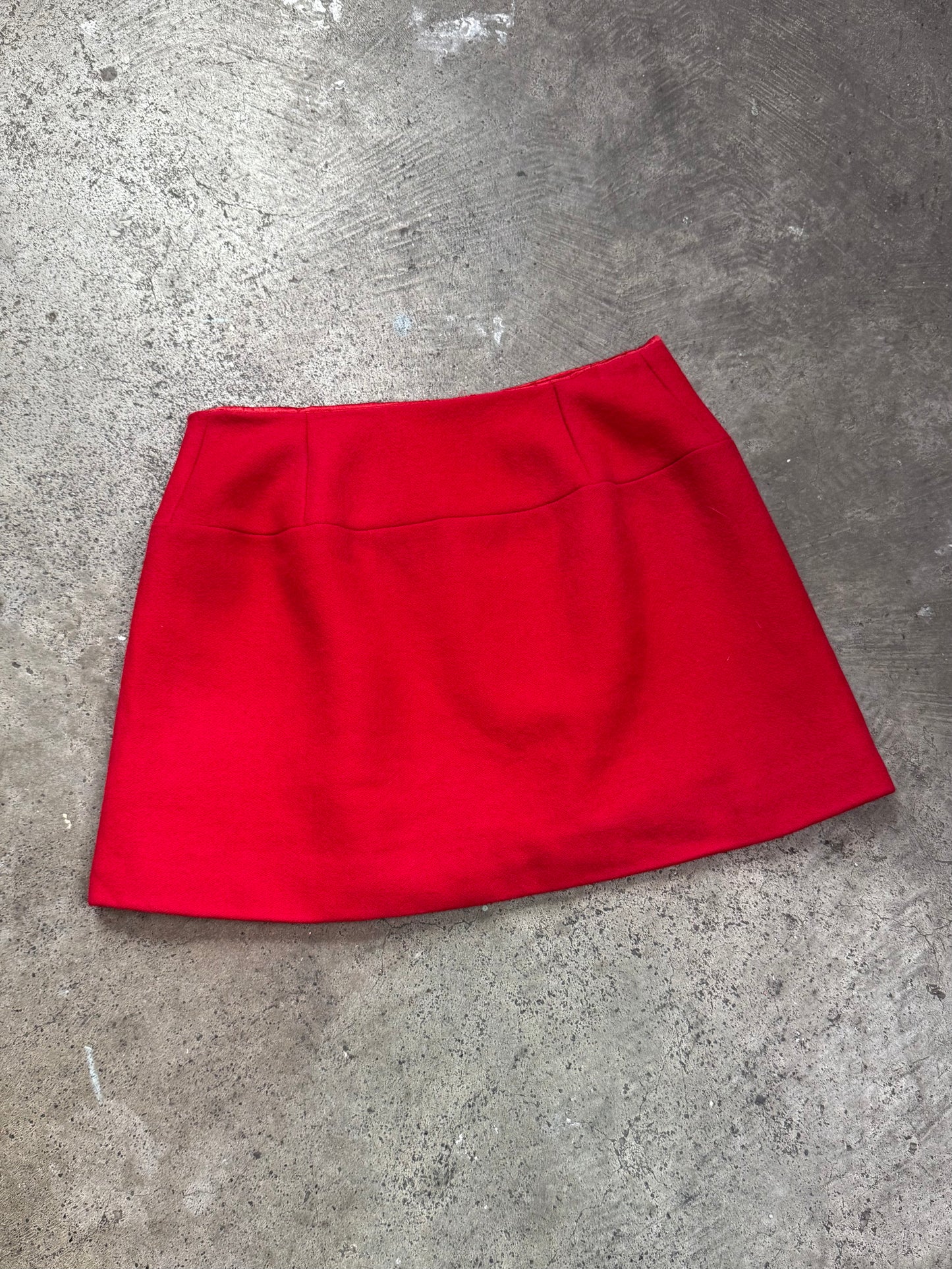 FW 98 Miu Miu Wool Mini Skirt