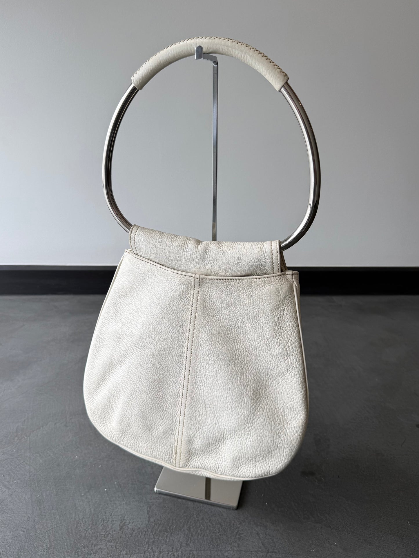 SS 03 Prada Leather Swing Bag