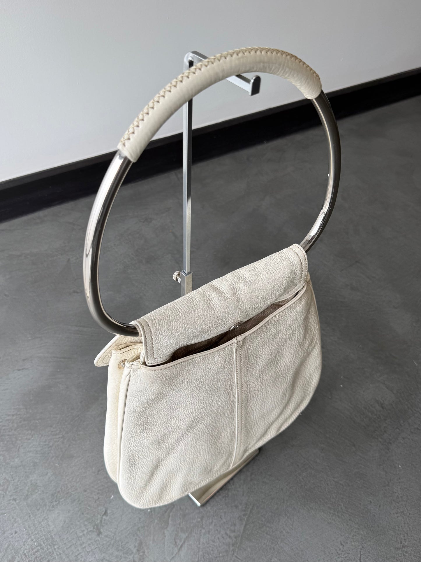 SS 03 Prada Leather Swing Bag