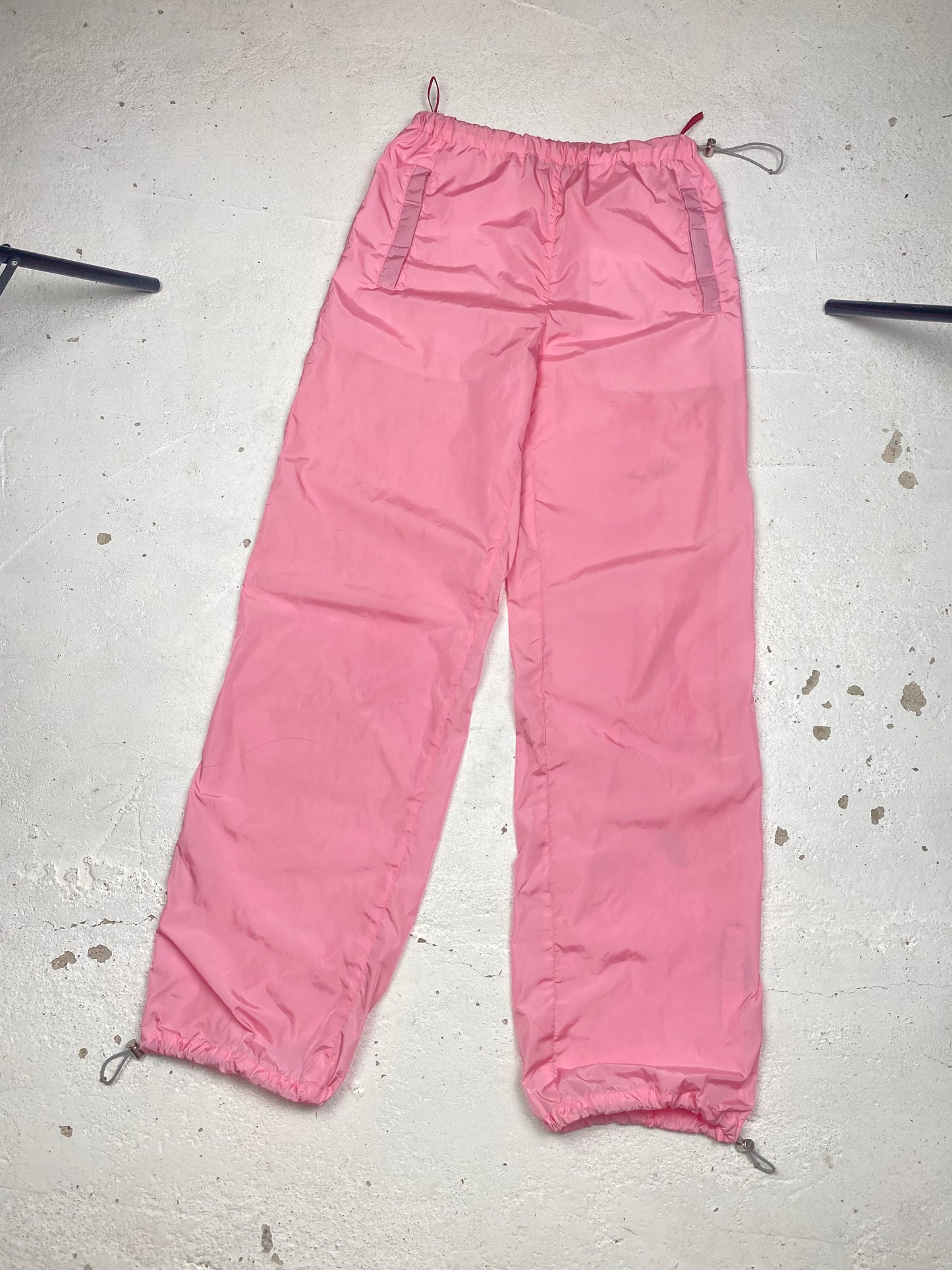 Prada Sport AW00 Fleece Lined Nylon Parachute Trackpants - M Prada Sport AW00 Fleece Lined Nylon Parachute Trackpants - M