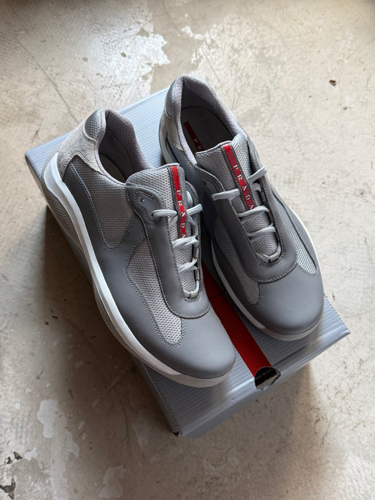 Prada Americas Cup Matte Leather Trainers