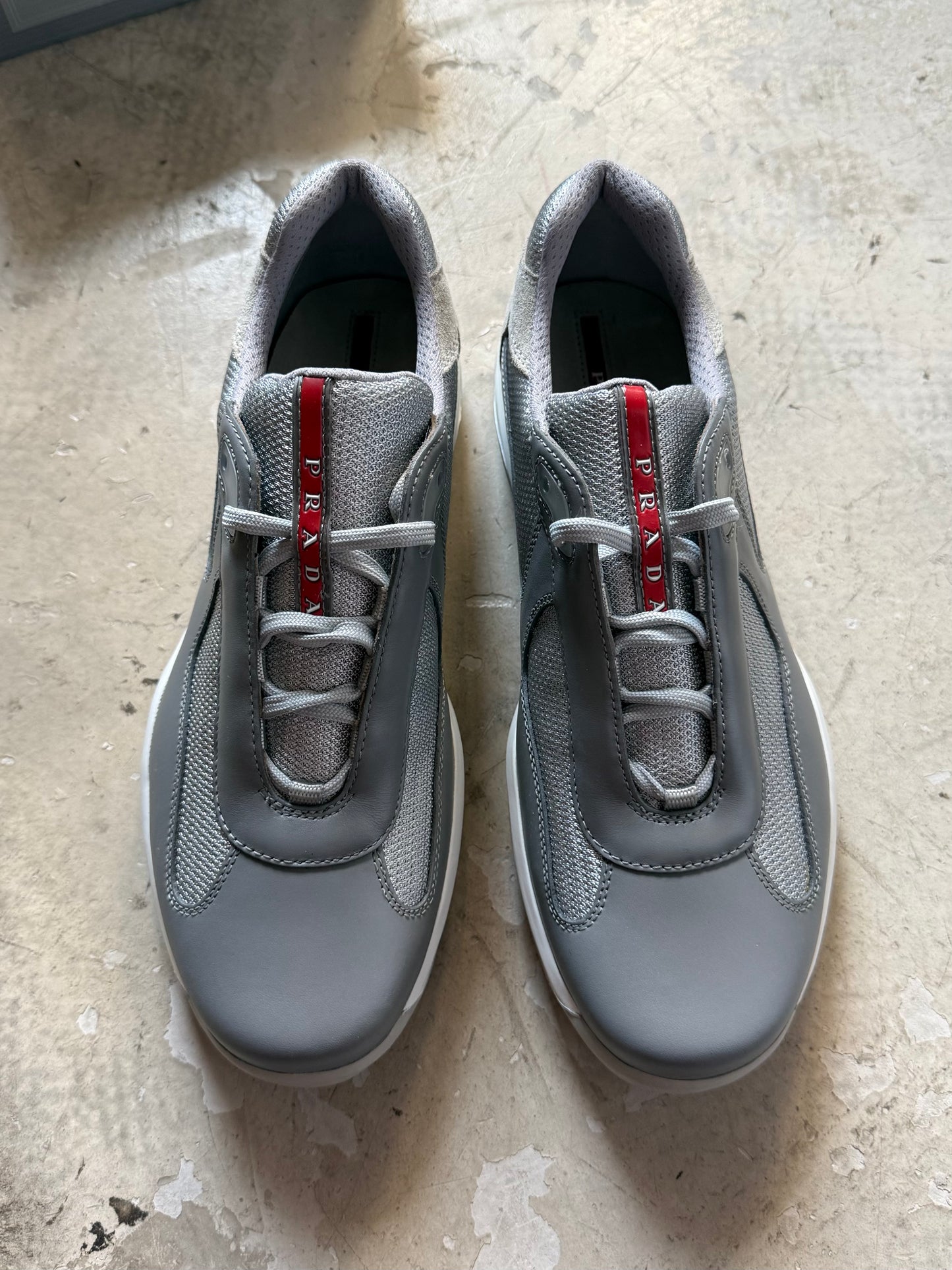 Prada Americas Cup Matte Leather Trainers