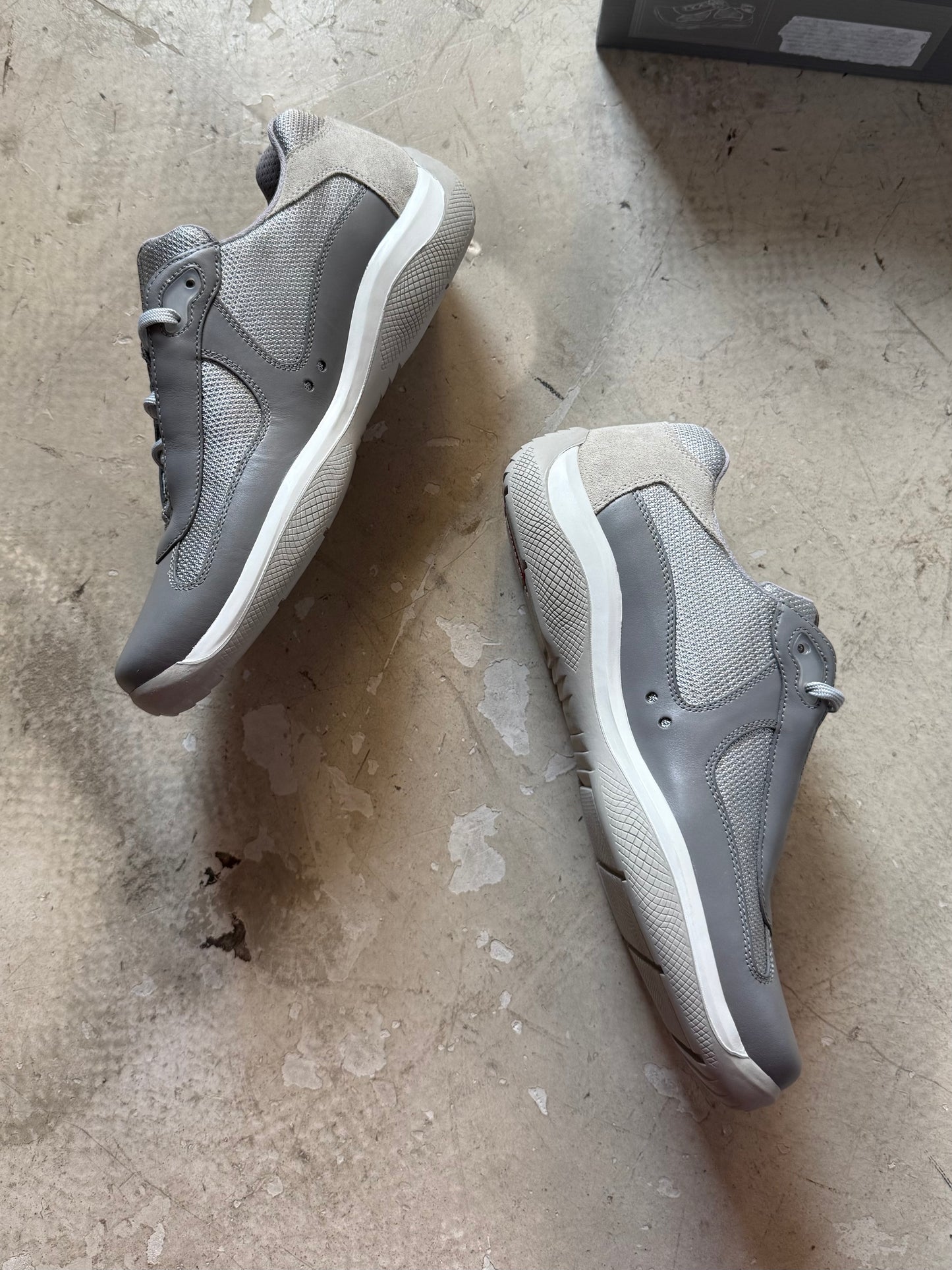 Prada Americas Cup Matte Leather Trainers