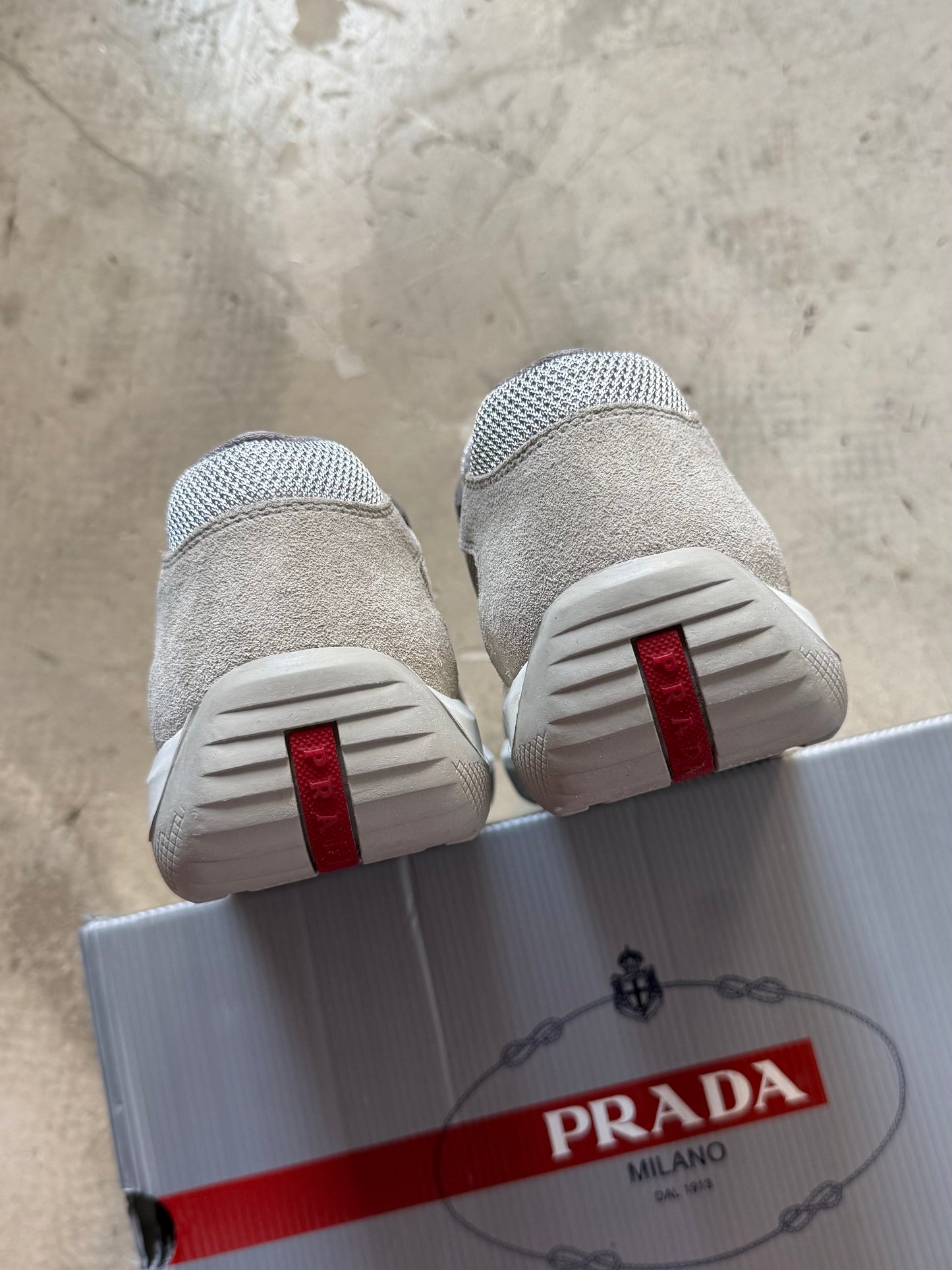 Prada Americas Cup Matte Leather Trainers