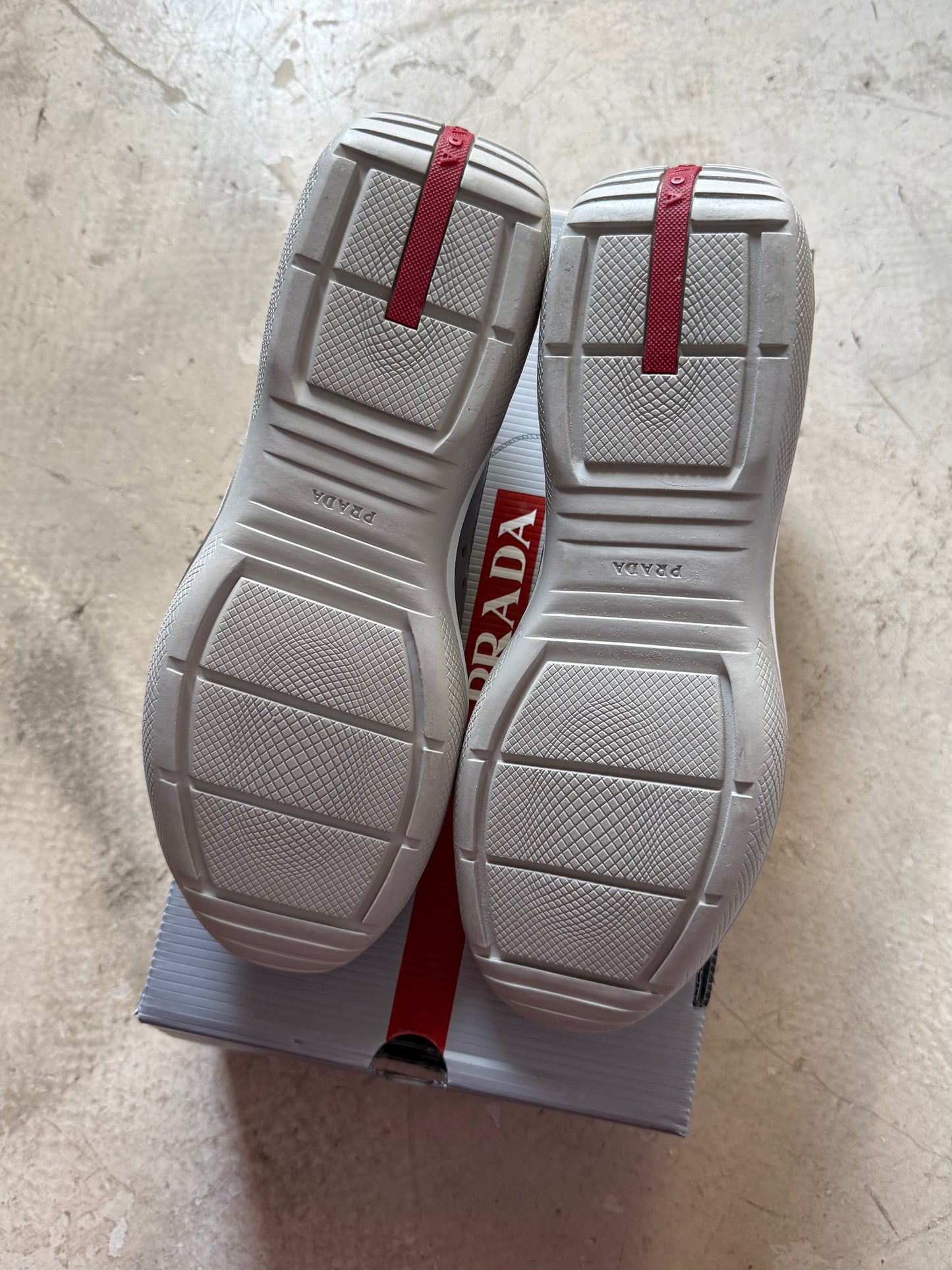 Prada Americas Cup Matte Leather Trainers