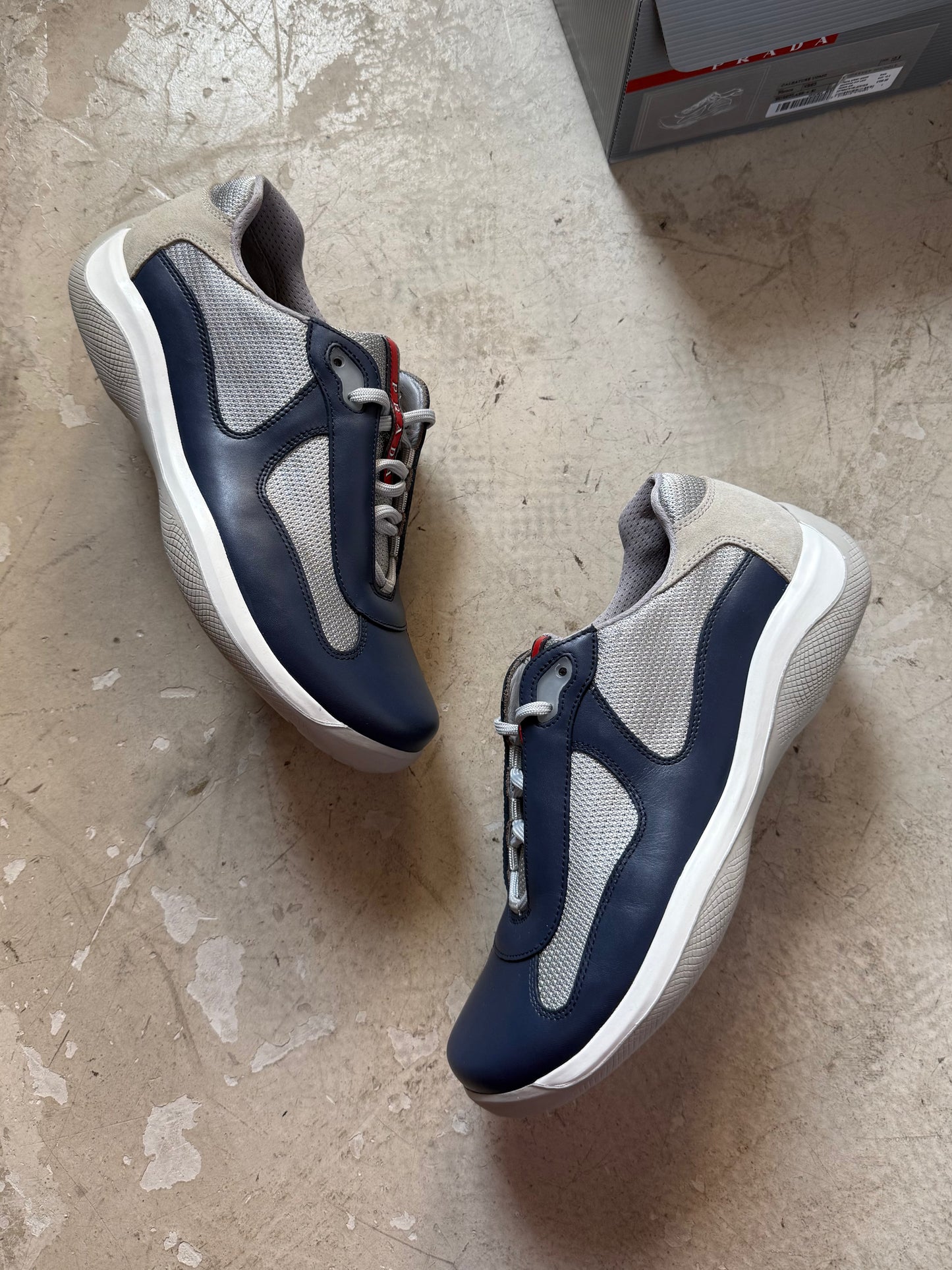 Prada Americas Cup Matte Leather Trainers