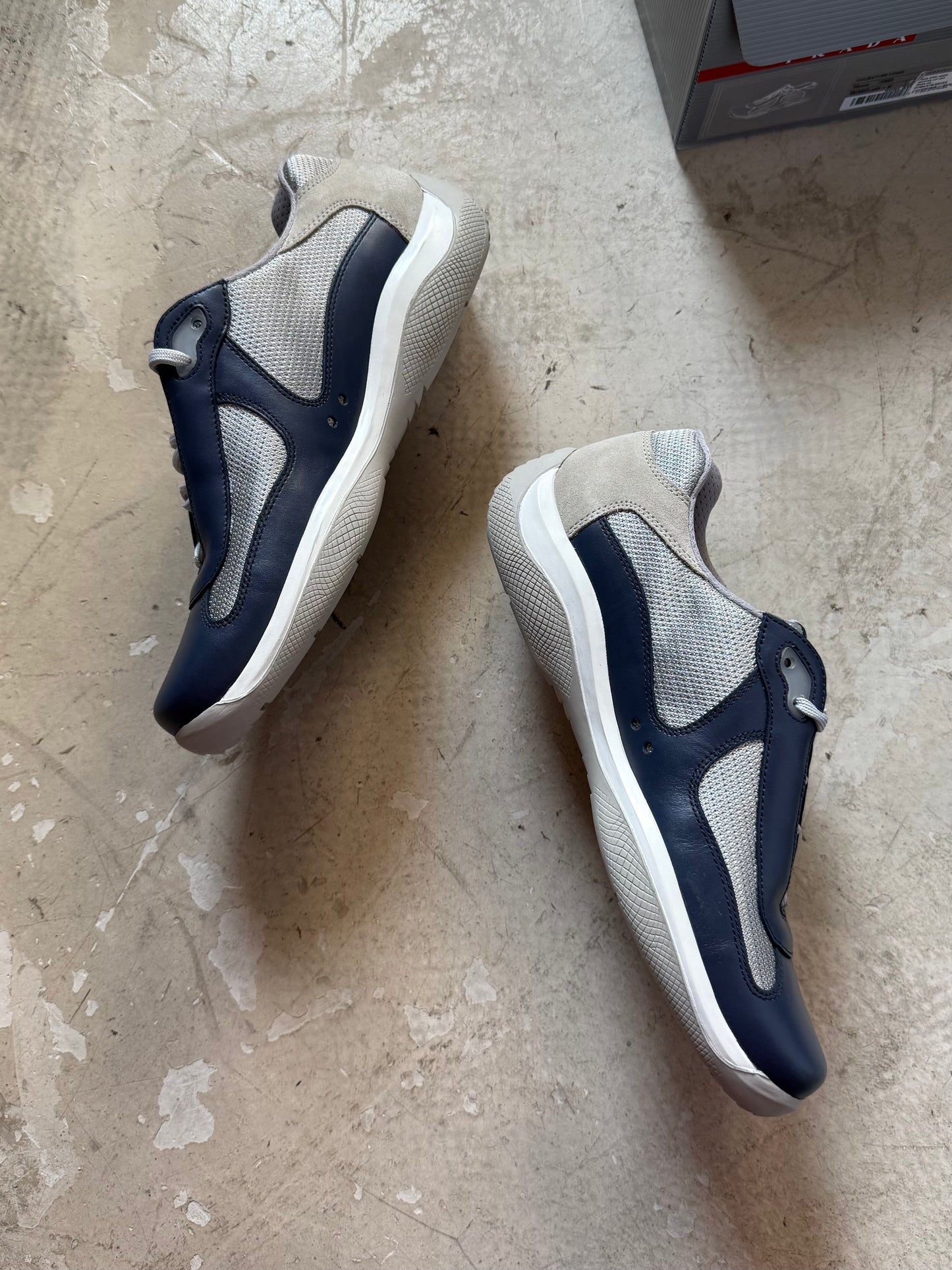 Prada Americas Cup Matte Leather Trainers