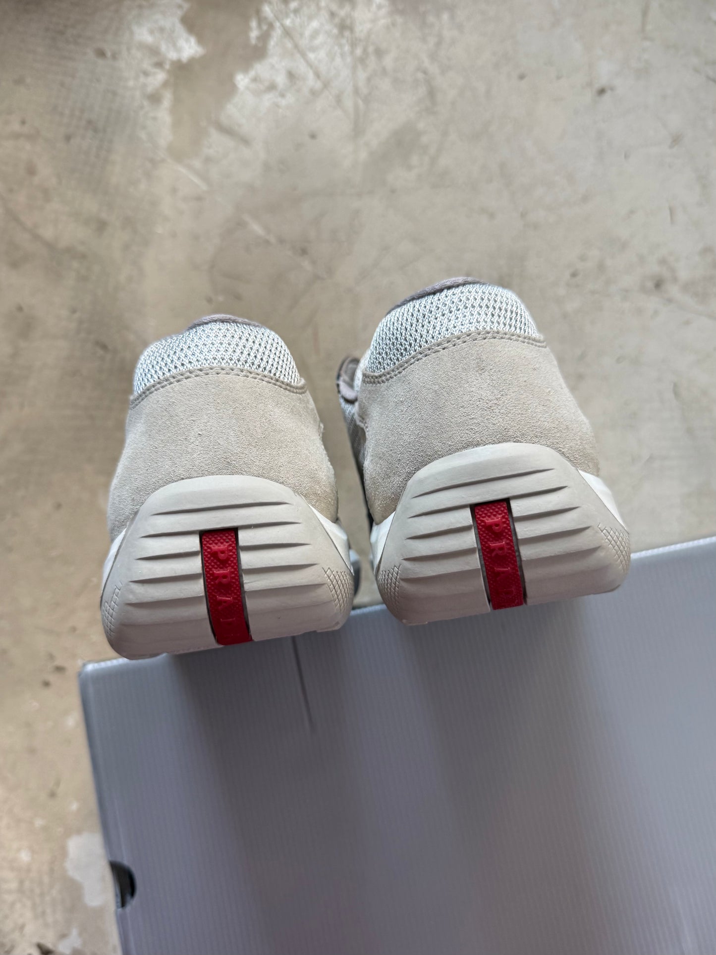 Prada Americas Cup Matte Leather Trainers