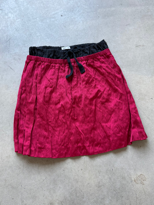 SS 09 Prada Silk & Metal Blend Skirt
