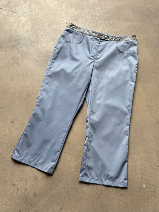 SS 00 Prada Snakeskin & Nylon Cropped Trousers