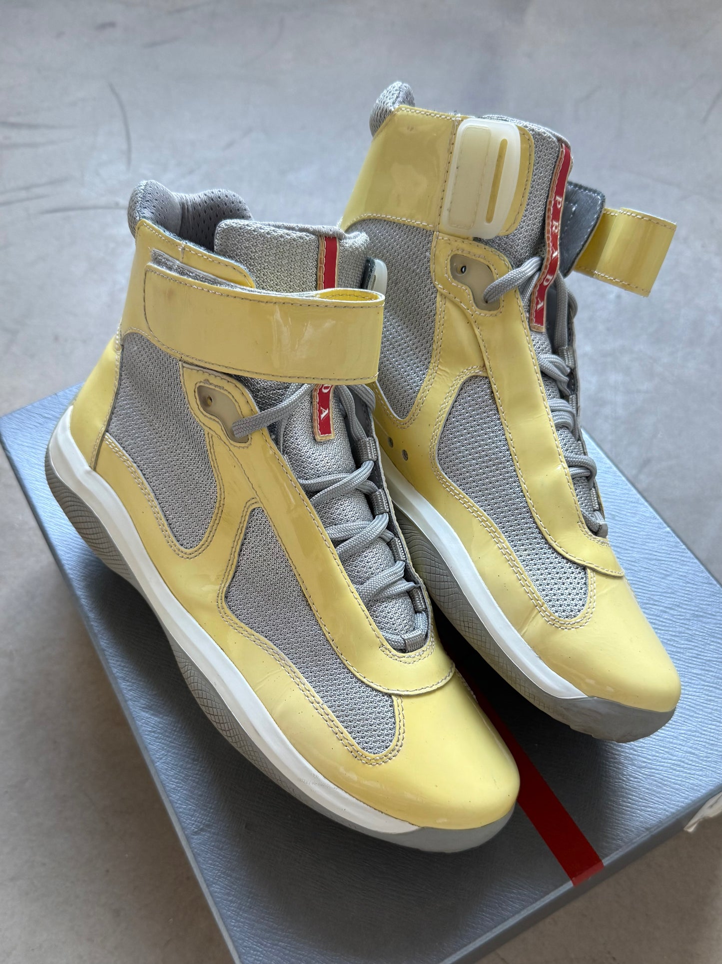 2010 Prada Americas Cup Mid Patent Trainers