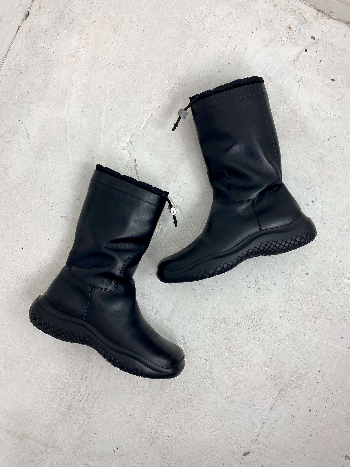 FW 99 Prada Sport Square Toe Boots