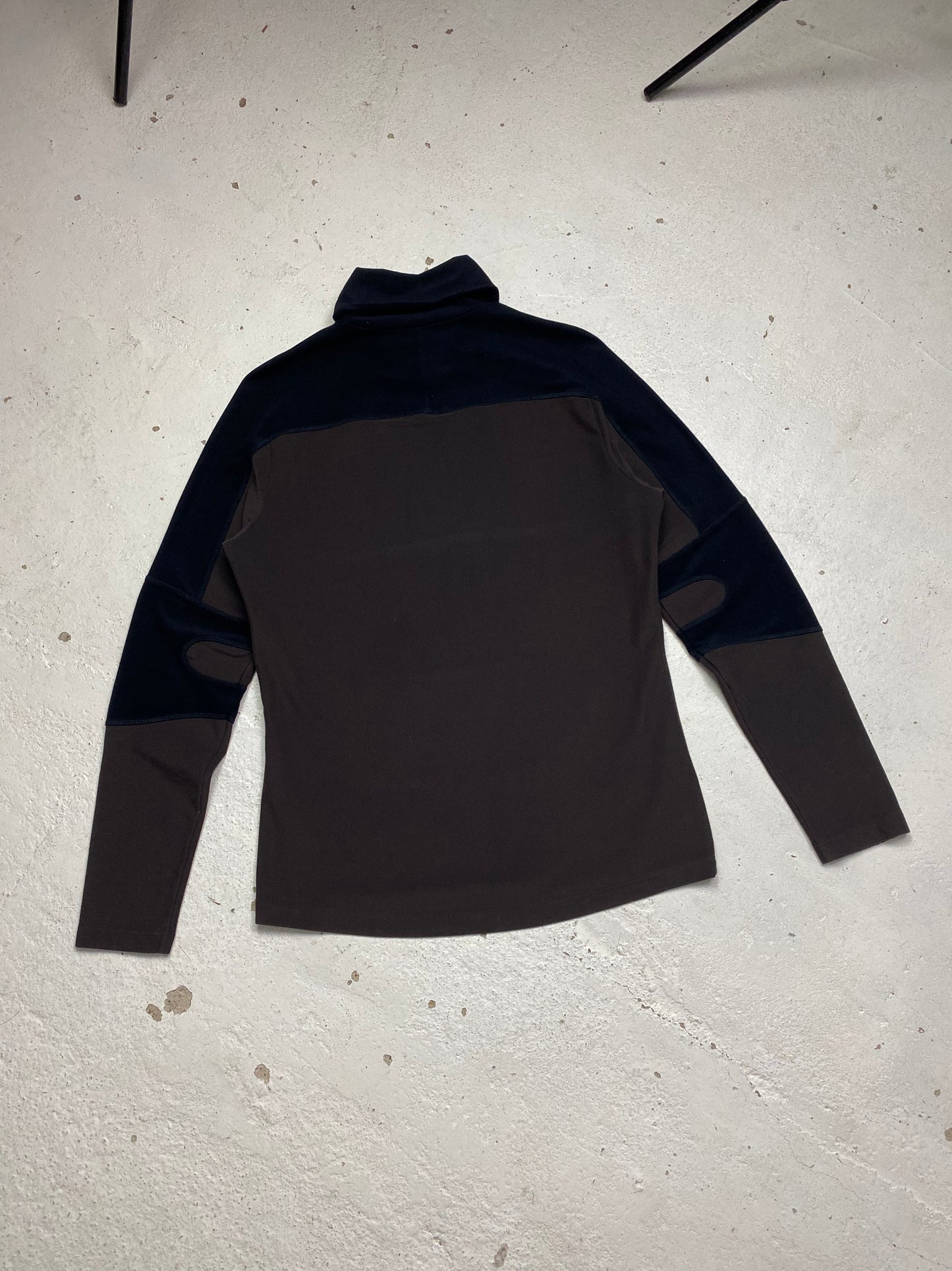 FW 04 Prada Sport Panelled Rollneck Fleece