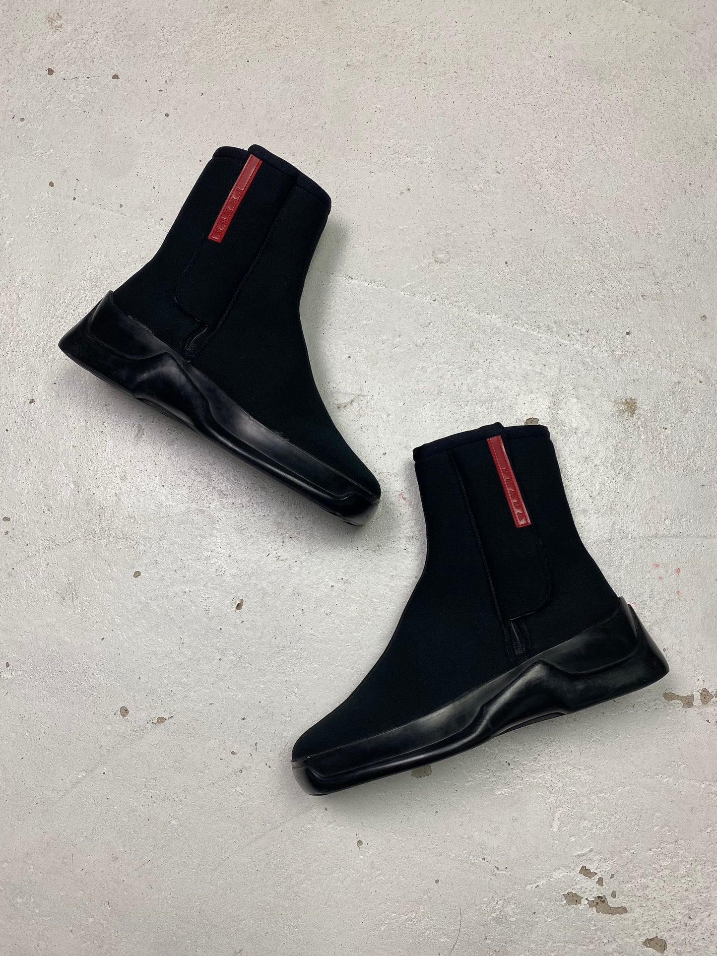 FW 99 Prada Sport Neoprene Boots