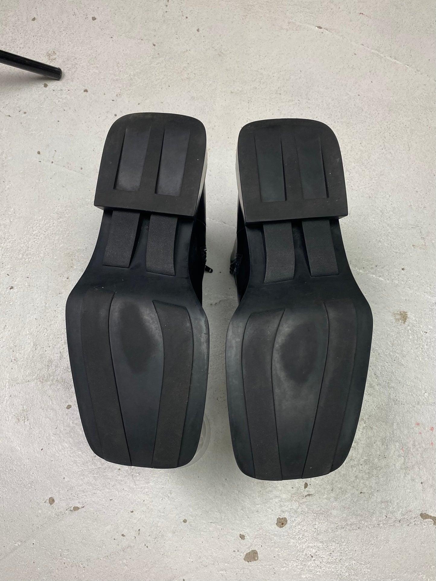 FW 99 Prada Square Toe Leather Boots