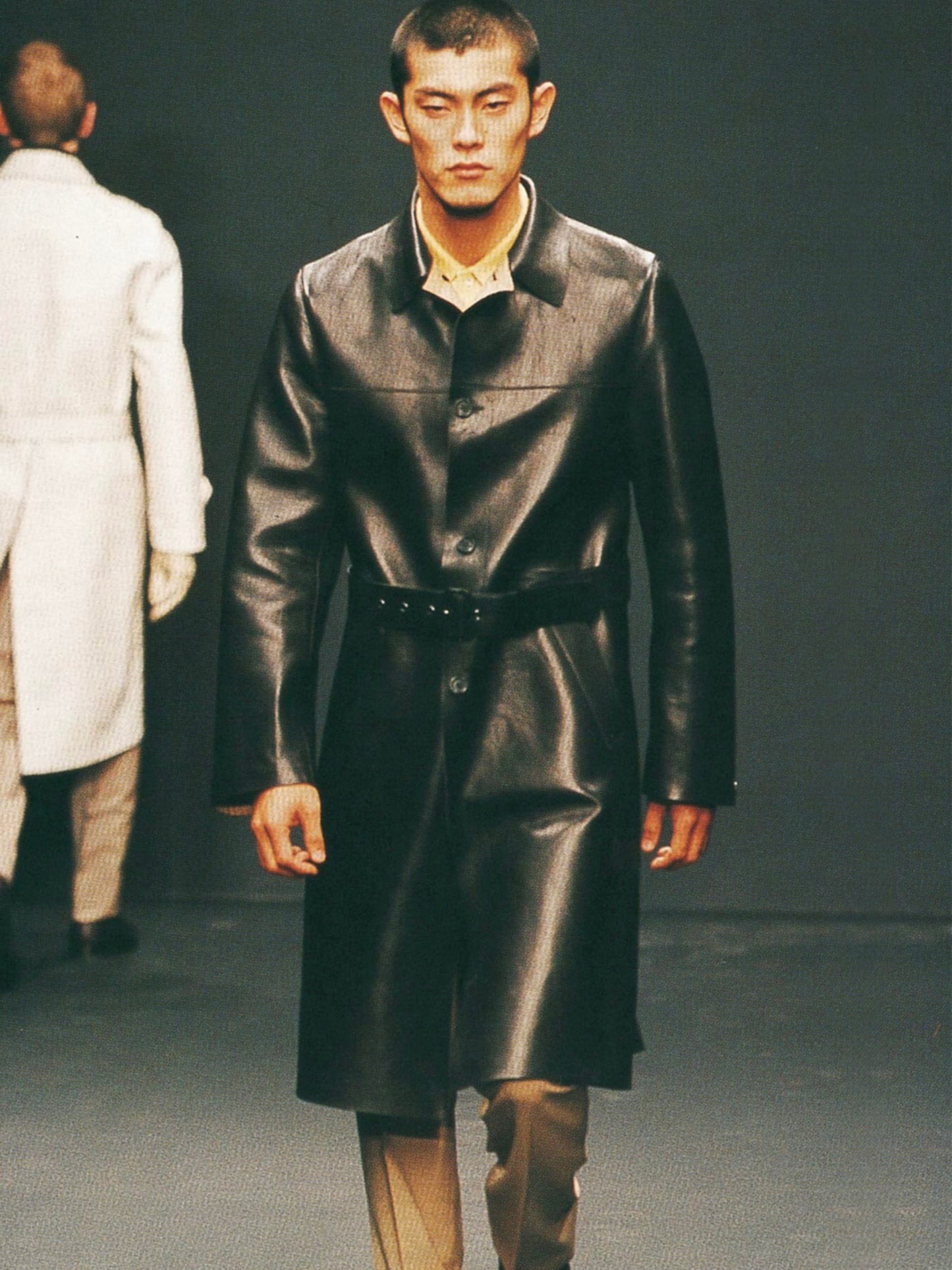 FW 00 Prada Leather Trench Coat
