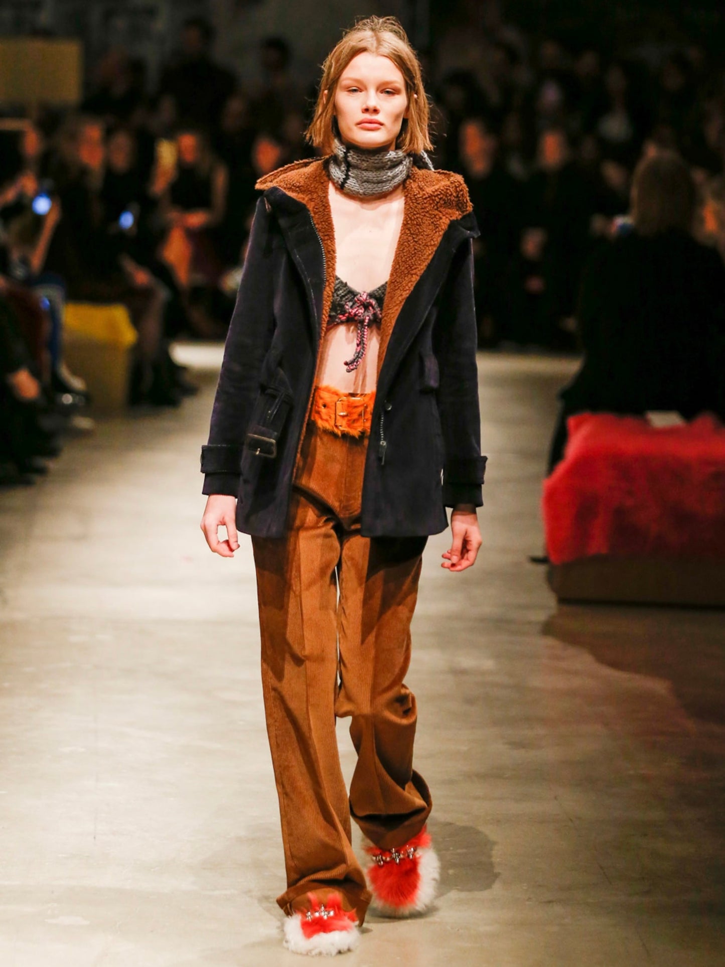 FW 17 Prada Fur Belt