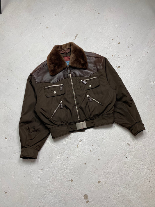 FW 94 Prada Leather & Nylon Bomber Jacket