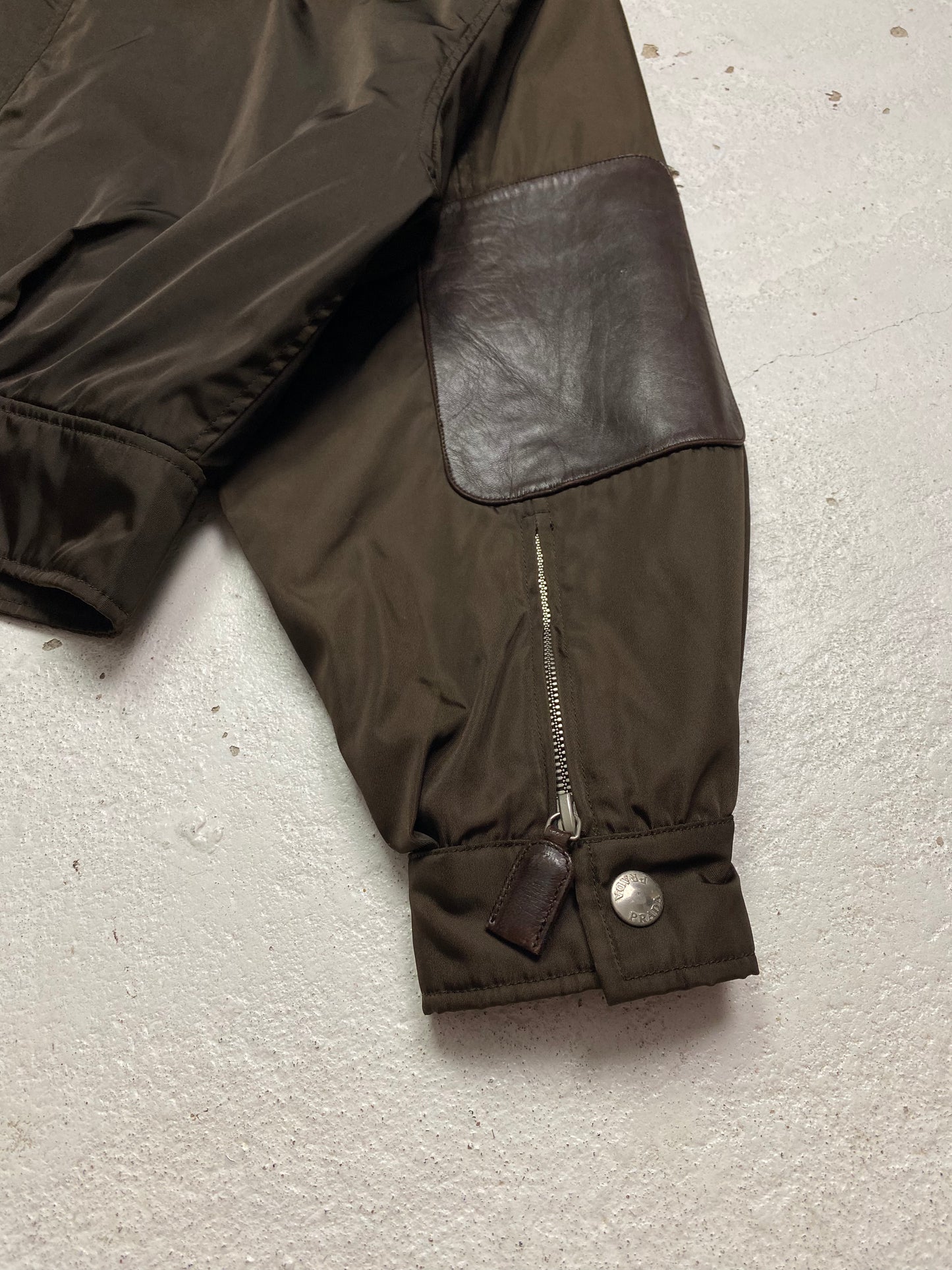 FW 94 Prada Leather & Nylon Bomber Jacket
