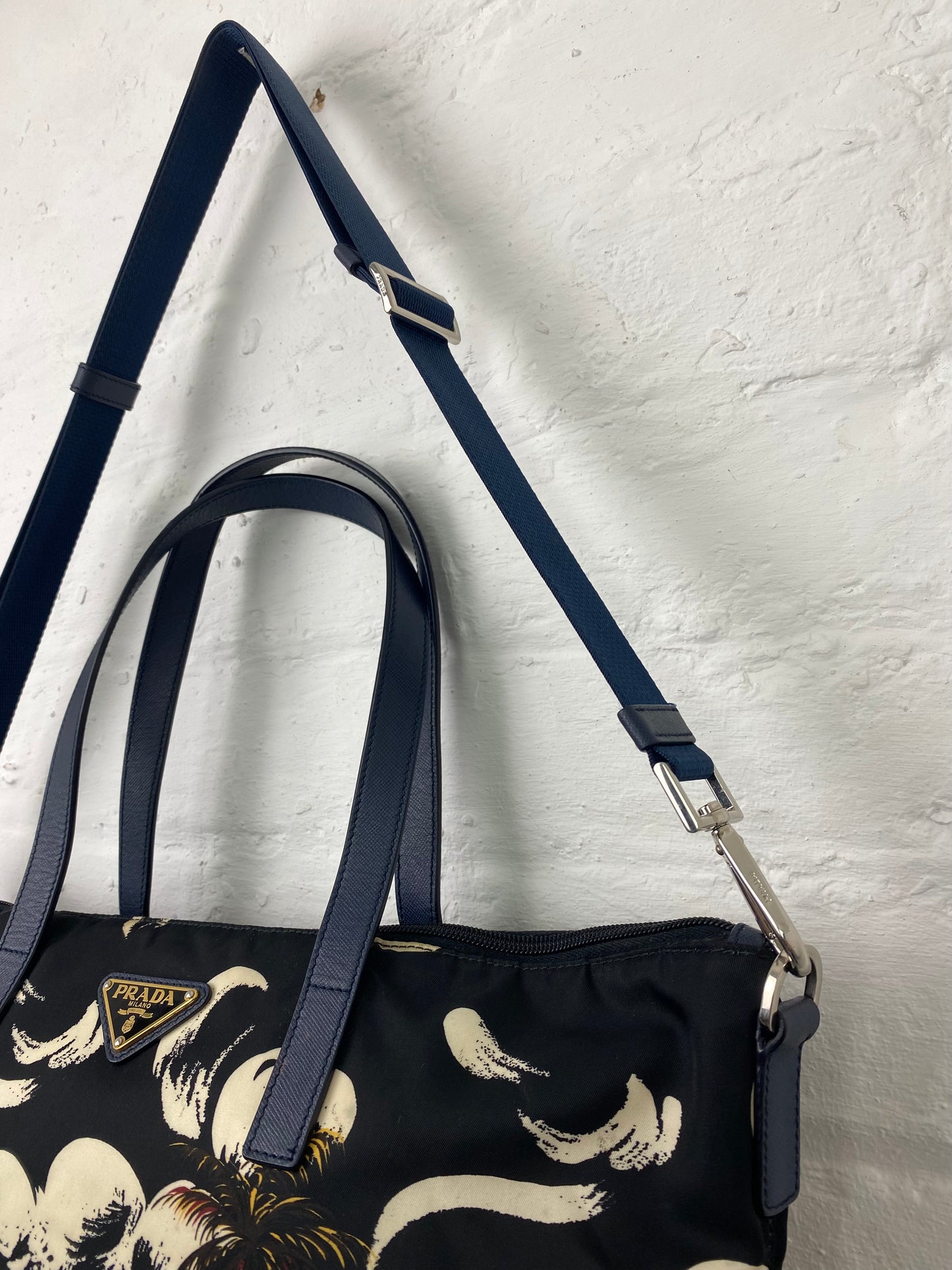 SS 14 Prada Hawaiian Printed Nylon Tote