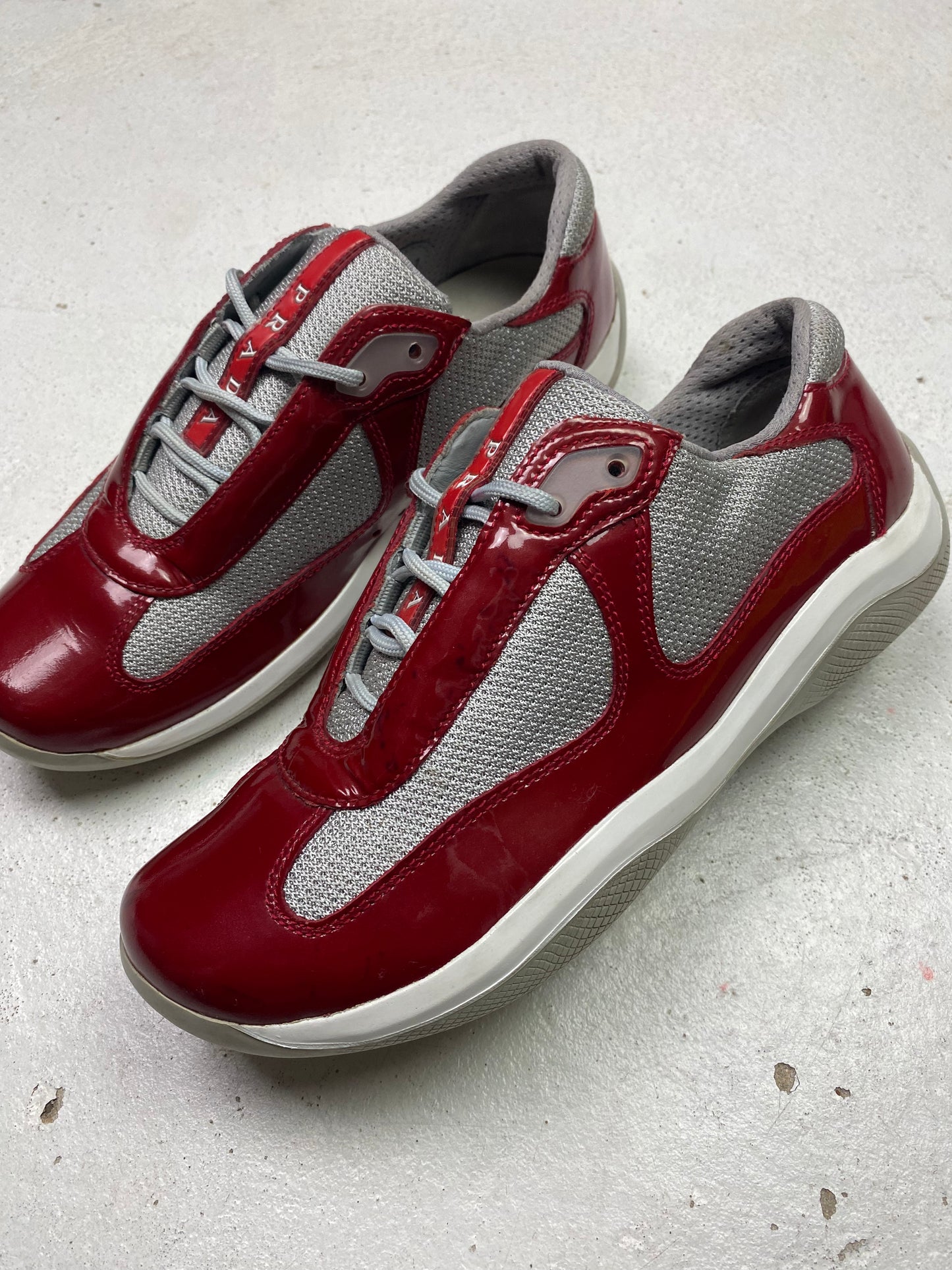 Prada Americas Cup Patent Trainers