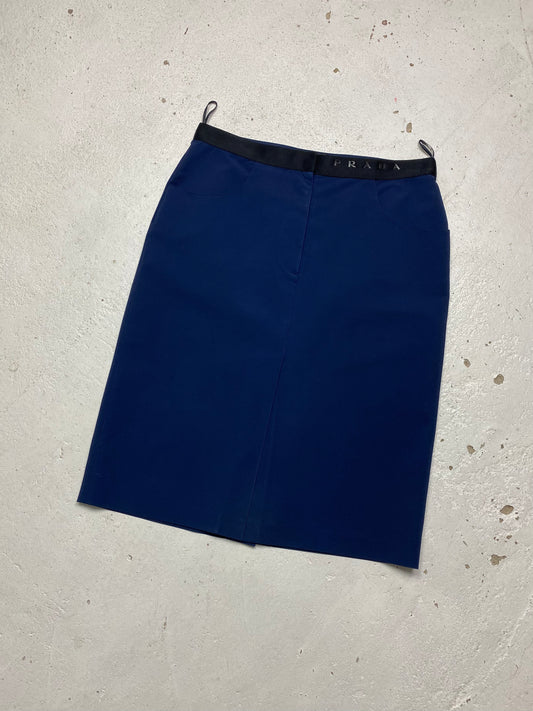 FW 99 Prada Spellout Waistband Skirt