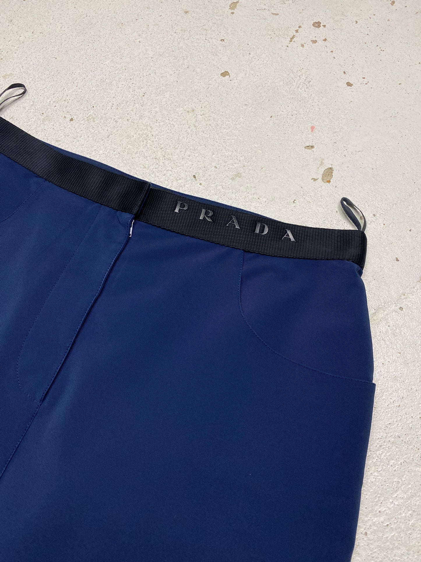 FW 99 Prada Spellout Waistband Skirt