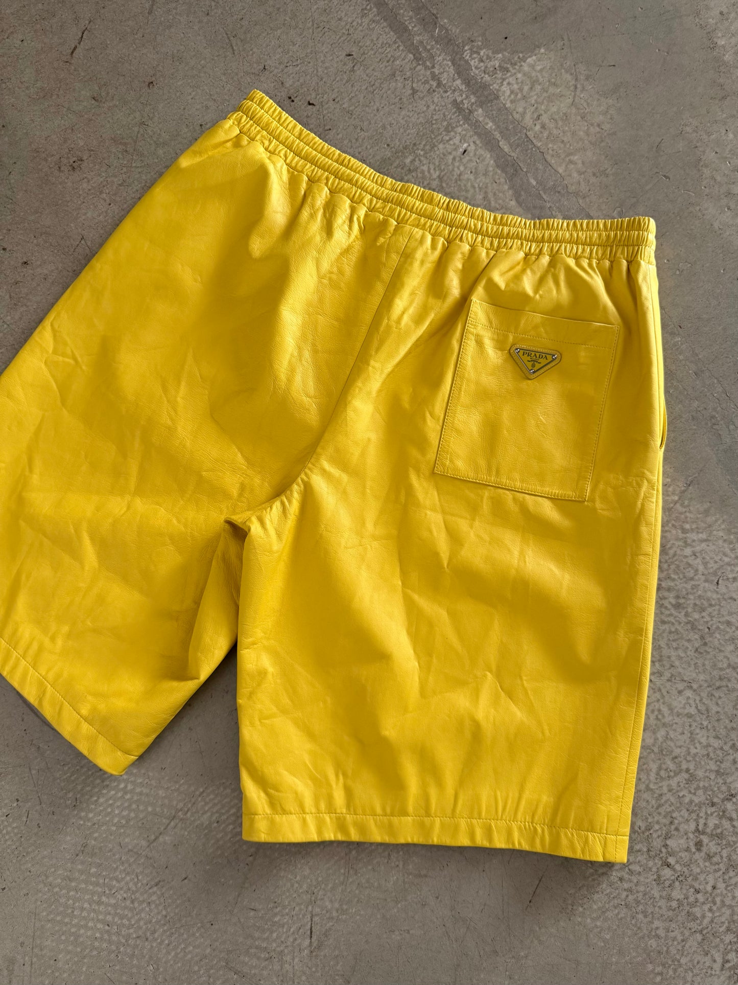 Prada Leather Shorts