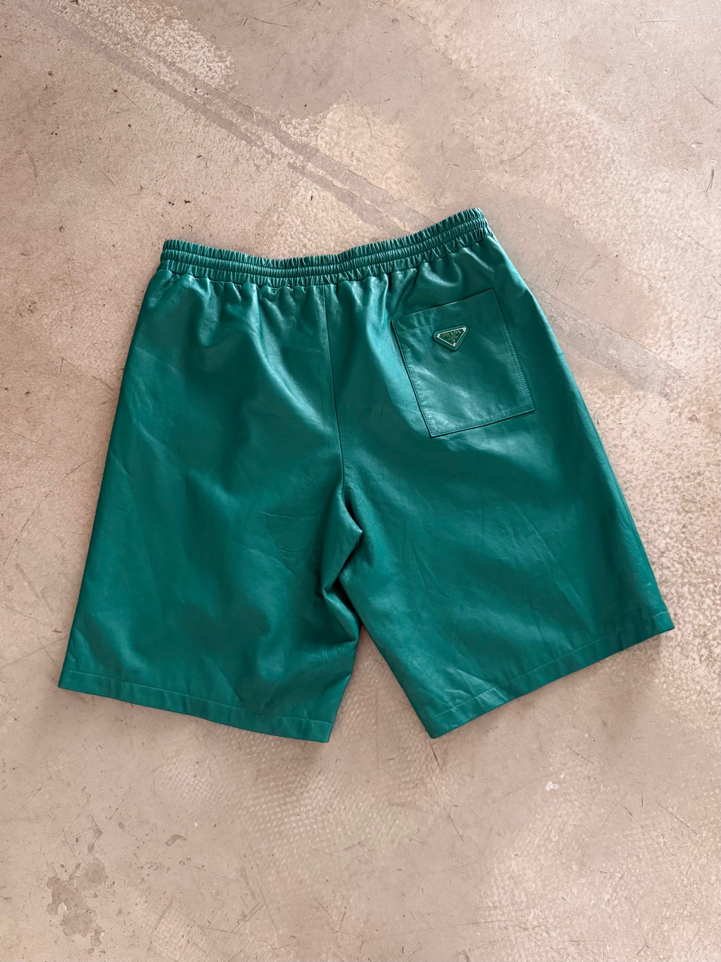 Prada Leather Shorts