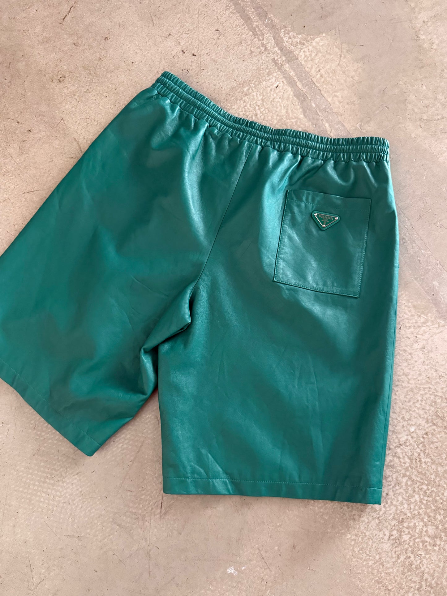 Prada Leather Shorts